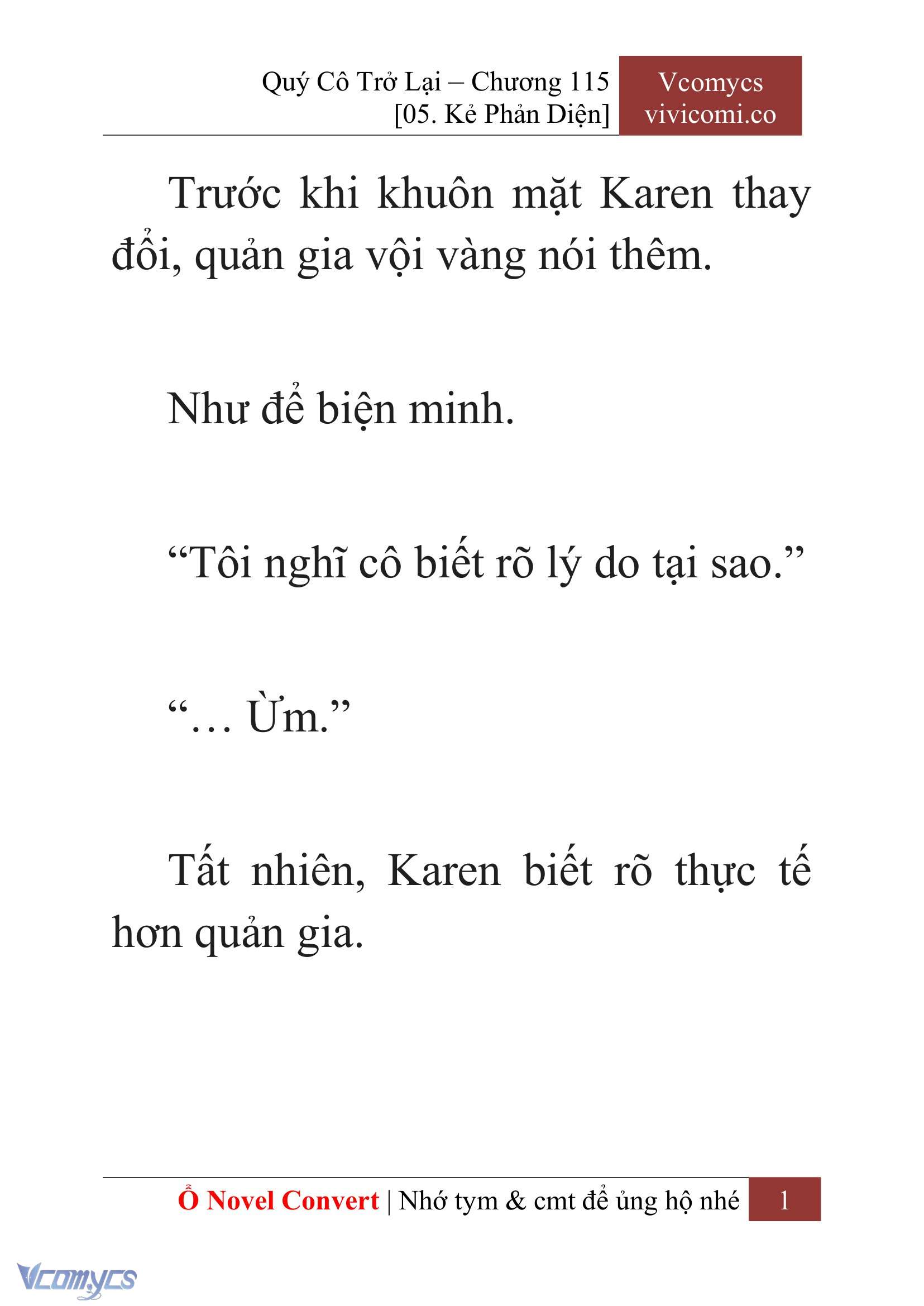 [Novel] Quý Cô Trở Lại Chapter 115 - Trang 4