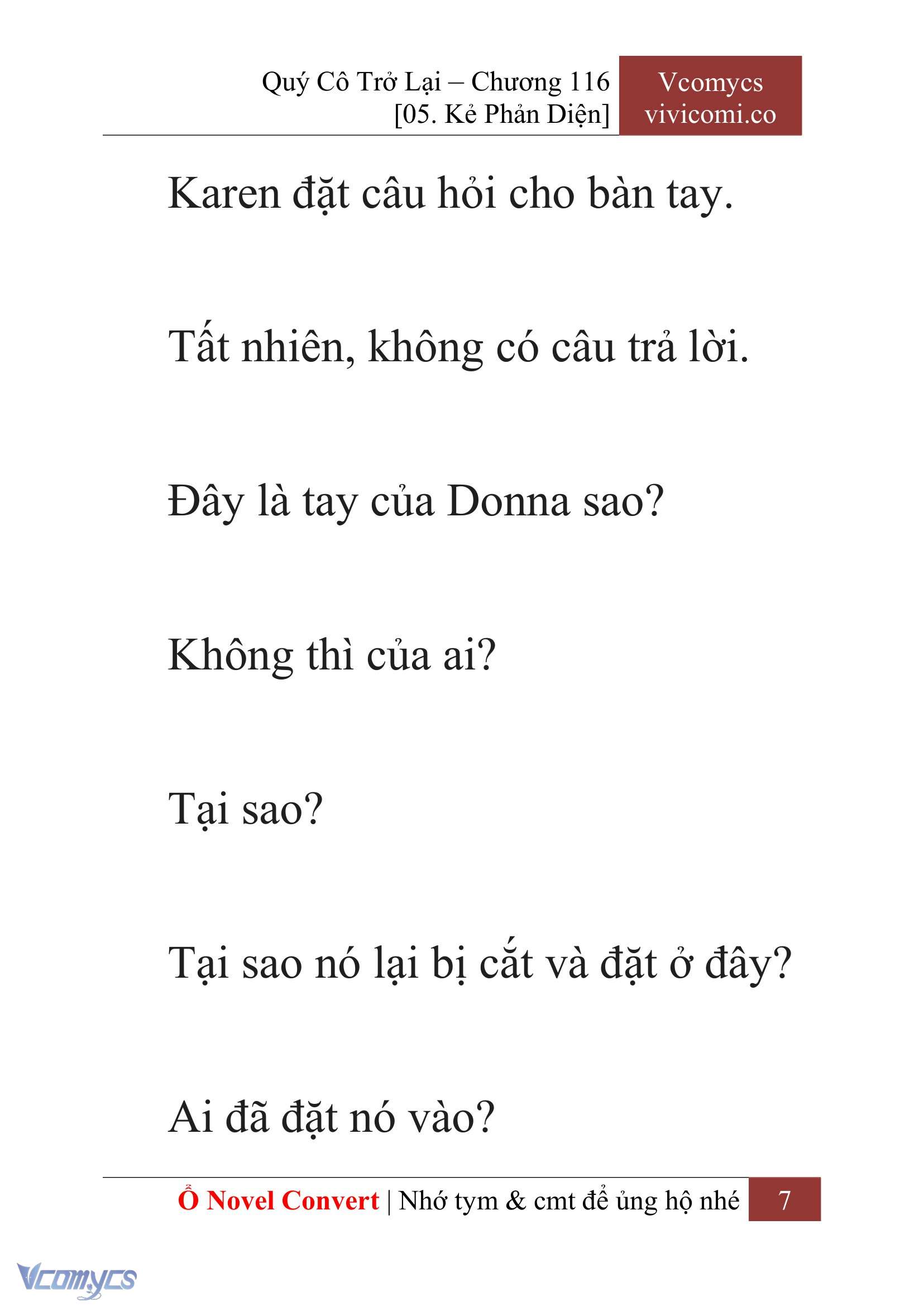 [Novel] Quý Cô Trở Lại Chapter 116 - Trang 10