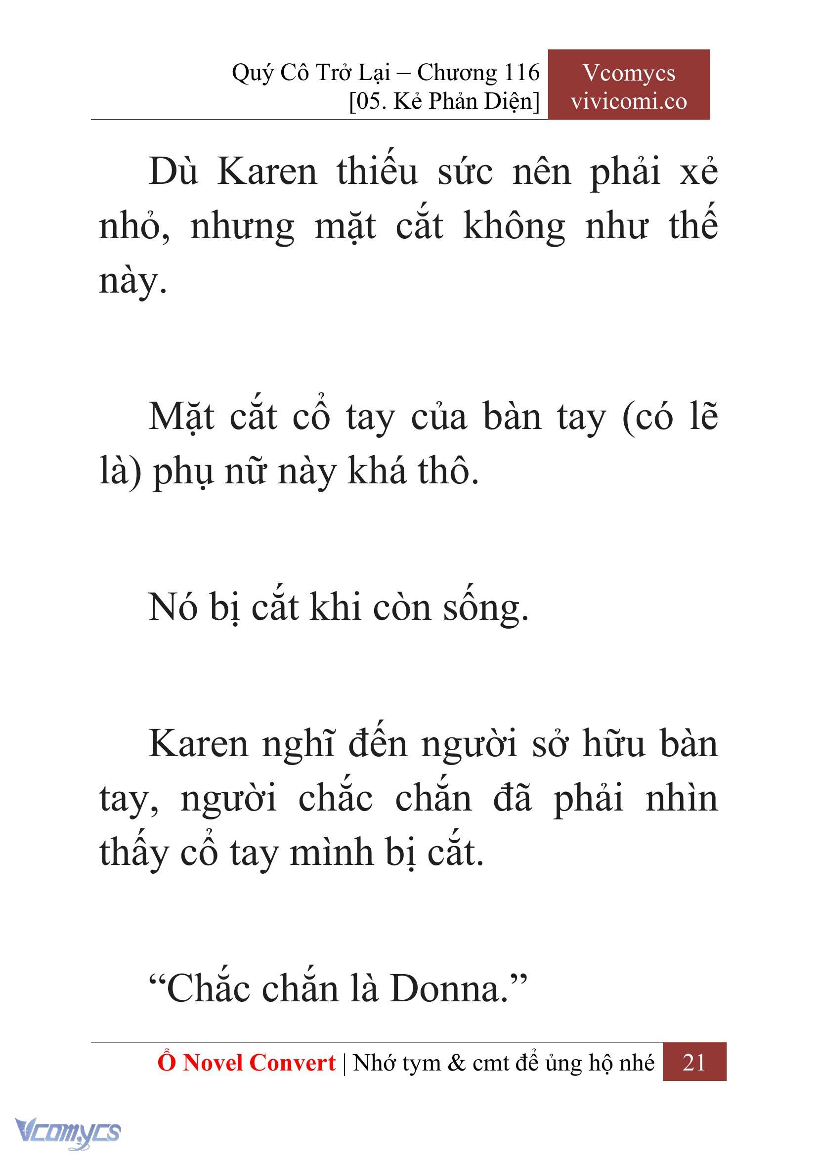 [Novel] Quý Cô Trở Lại Chapter 116 - Trang 24