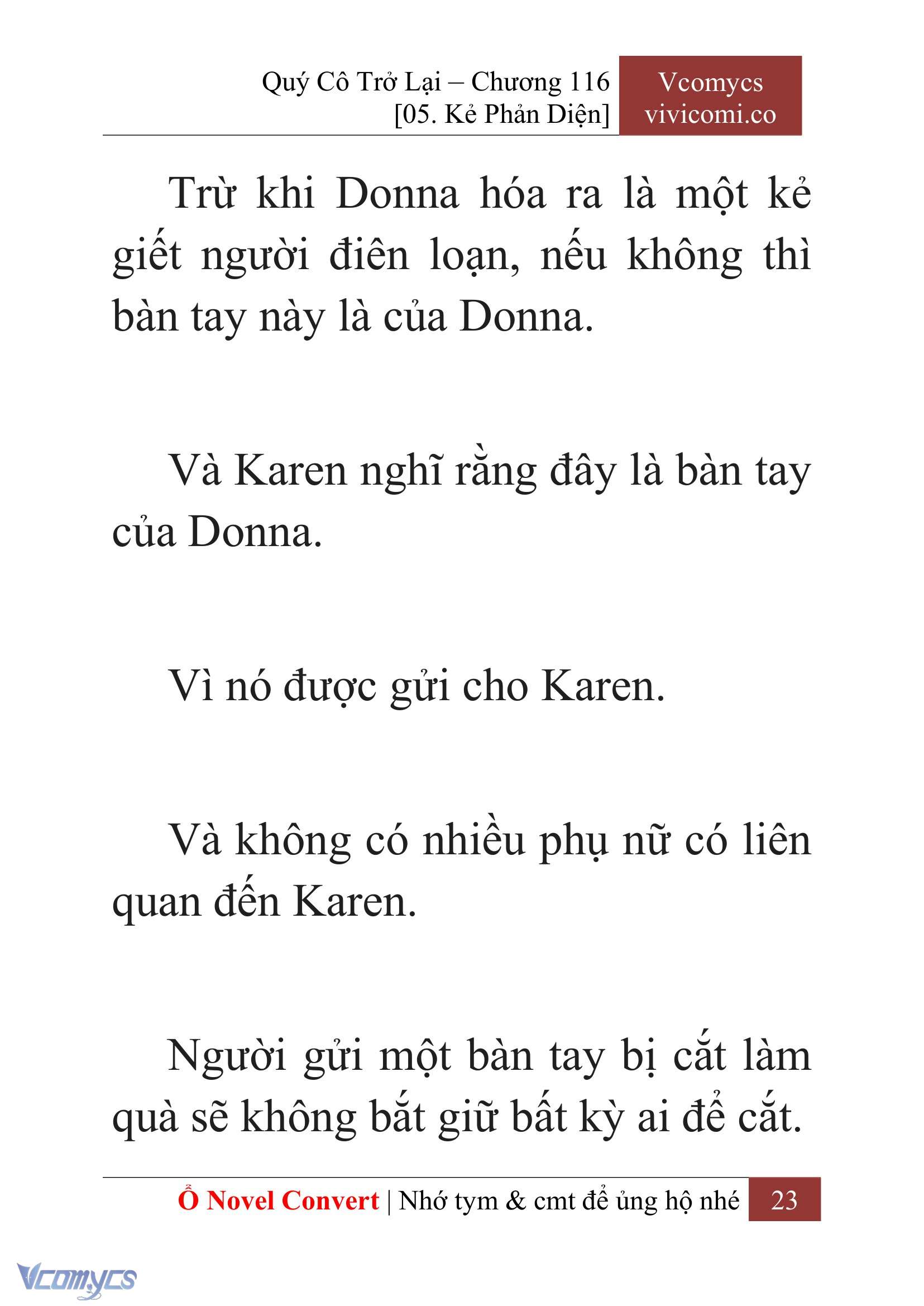 [Novel] Quý Cô Trở Lại Chapter 116 - Trang 26