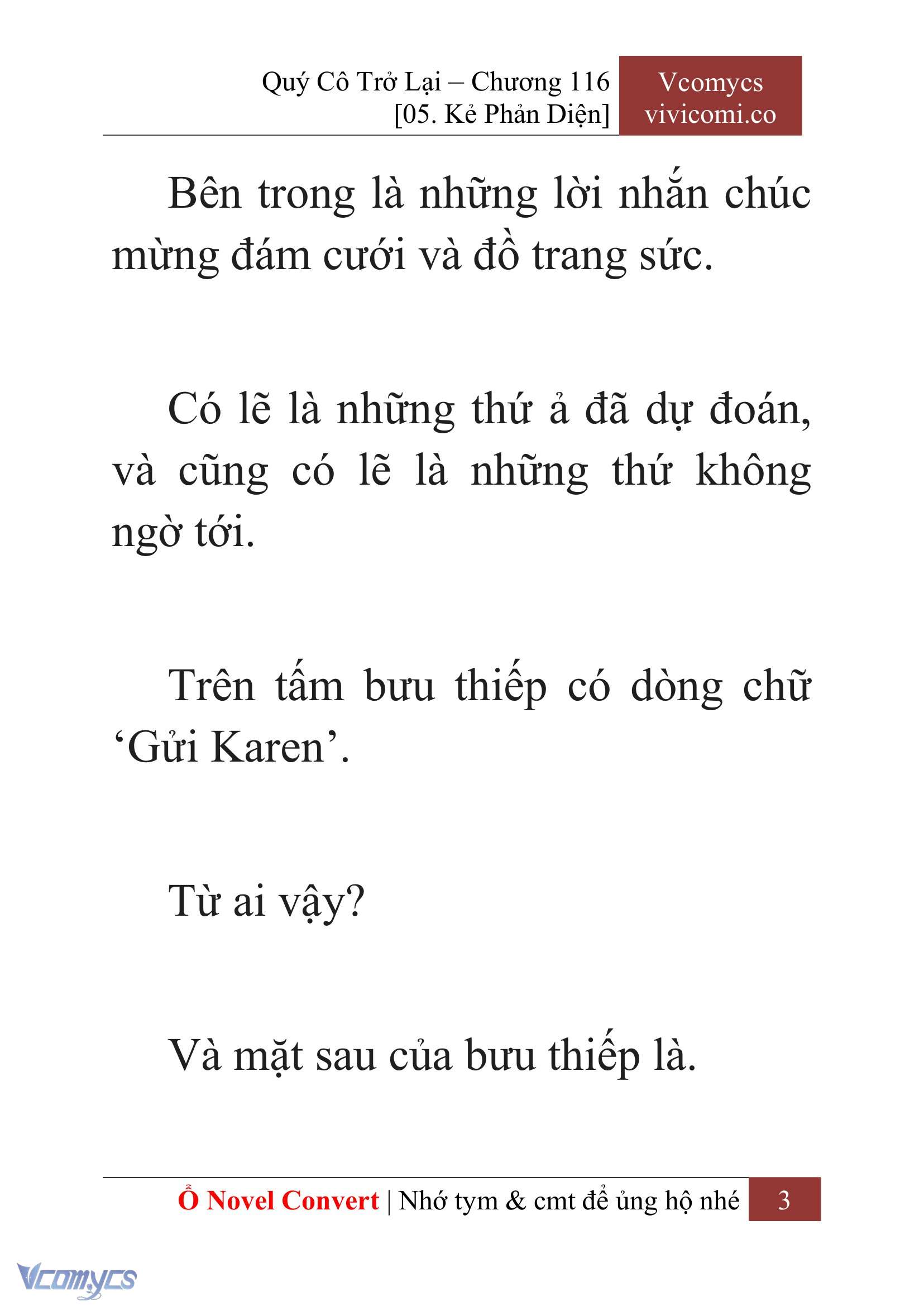 [Novel] Quý Cô Trở Lại Chapter 116 - Trang 6