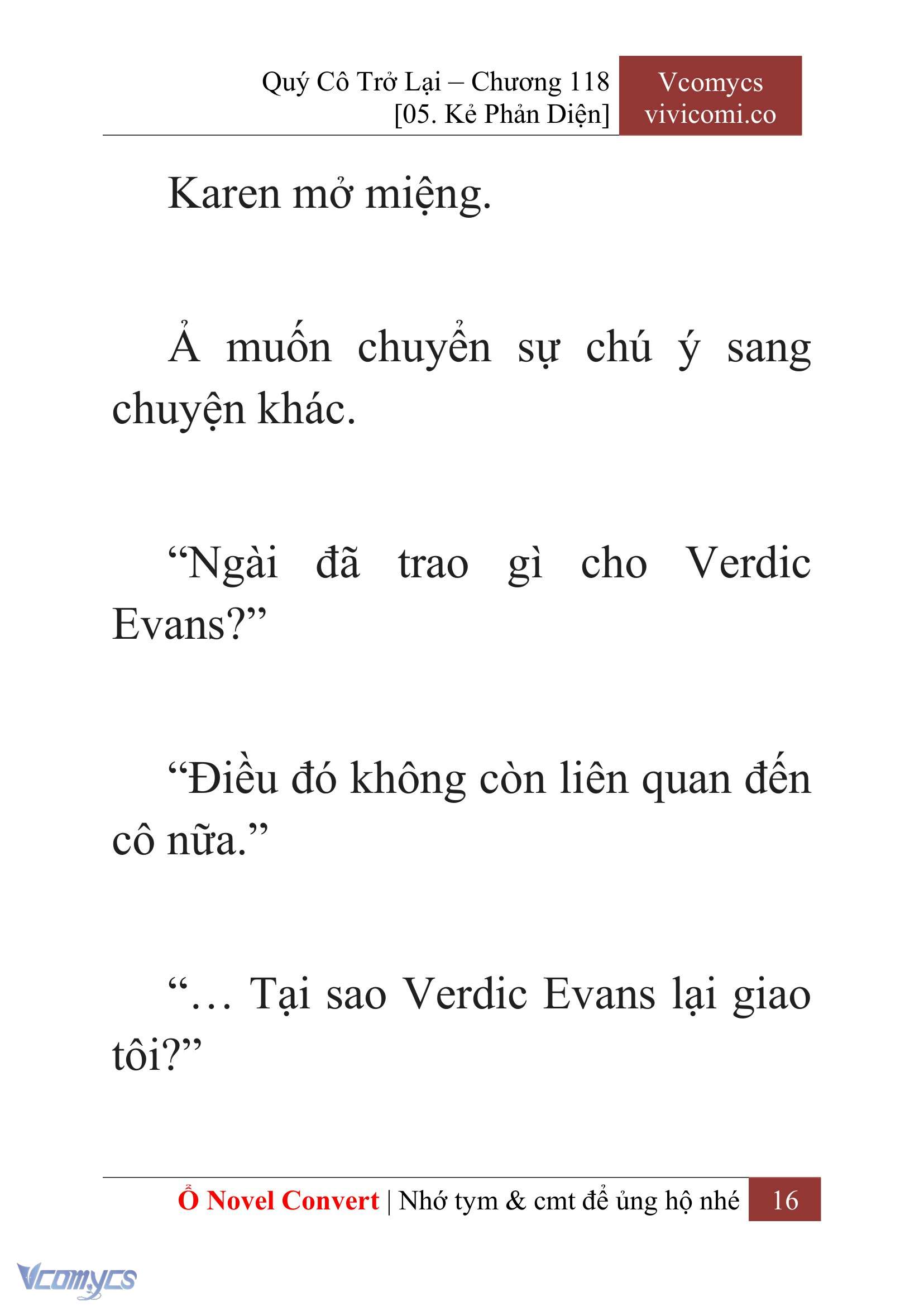 [Novel] Quý Cô Trở Lại Chapter 118 - Trang 19