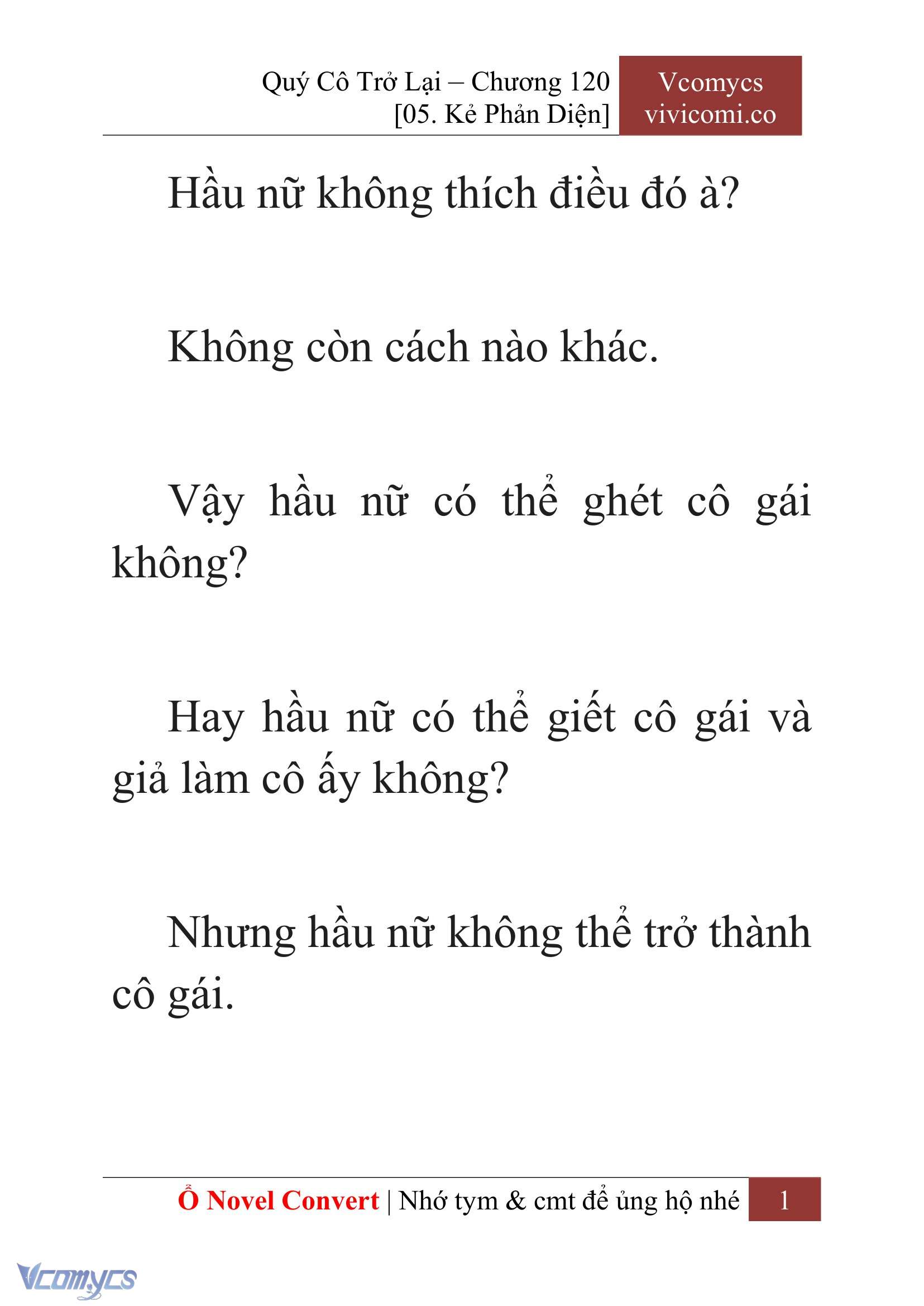 [Novel] Quý Cô Trở Lại Chapter 120 - Trang 4