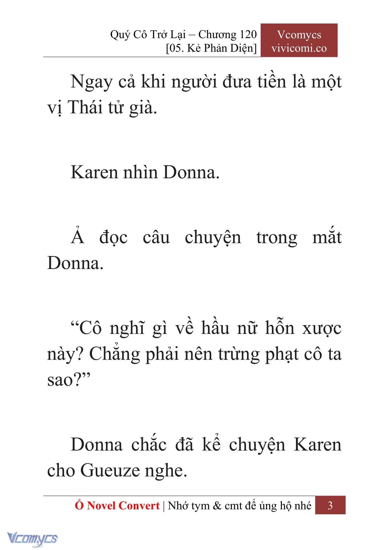 [Novel] Quý Cô Trở Lại Chapter 120 - Trang 6