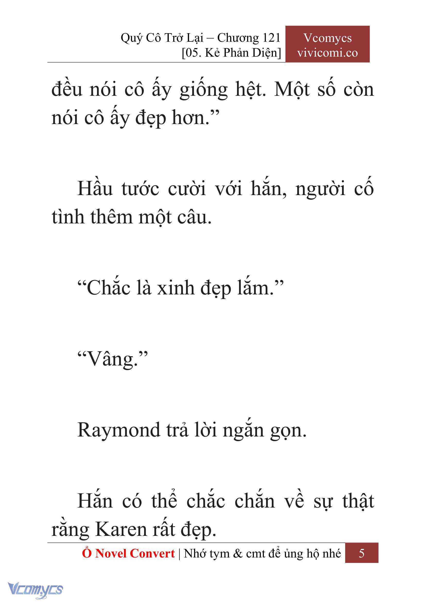 [Novel] Quý Cô Trở Lại Chapter 121 - Trang 8