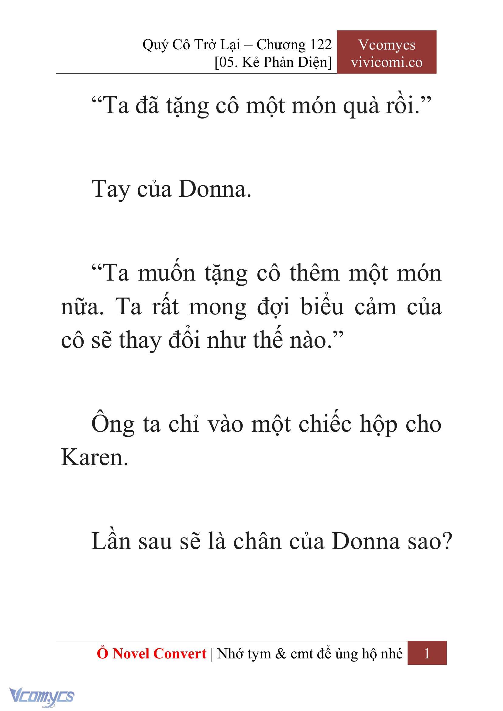 [Novel] Quý Cô Trở Lại Chapter 122 - Trang 4