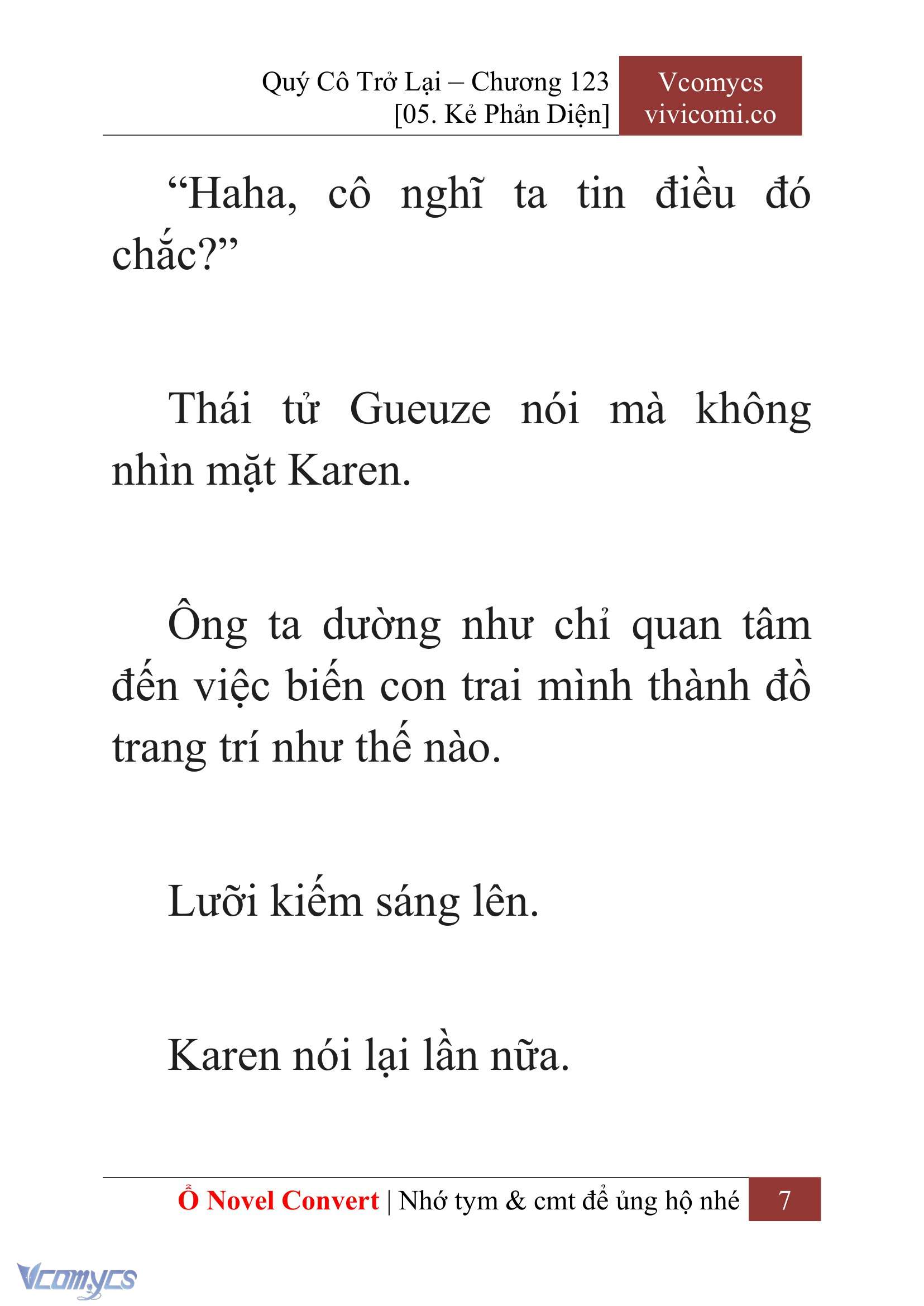 [Novel] Quý Cô Trở Lại Chapter 123 - Trang 10