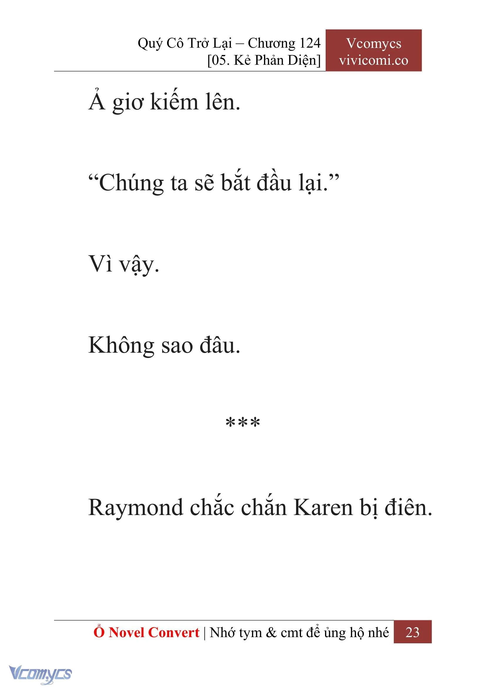 [Novel] Quý Cô Trở Lại Chapter 124 - Trang 26