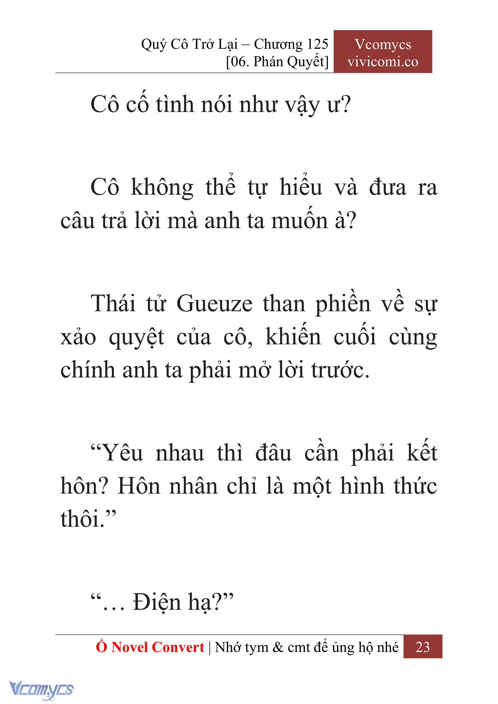 [Novel] Quý Cô Trở Lại Chapter 125 - Trang 26