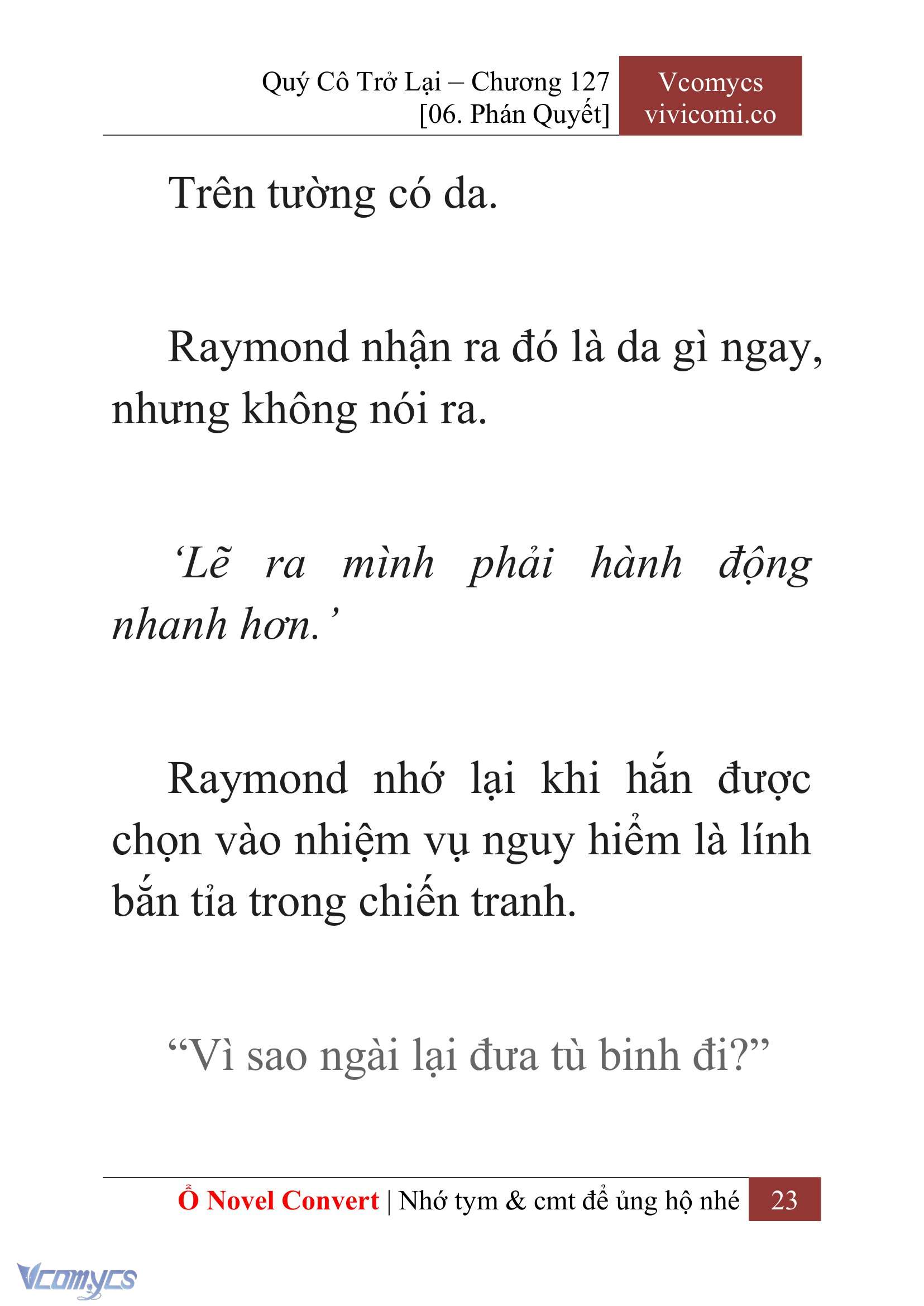 [Novel] Quý Cô Trở Lại Chapter 127 - Trang 26