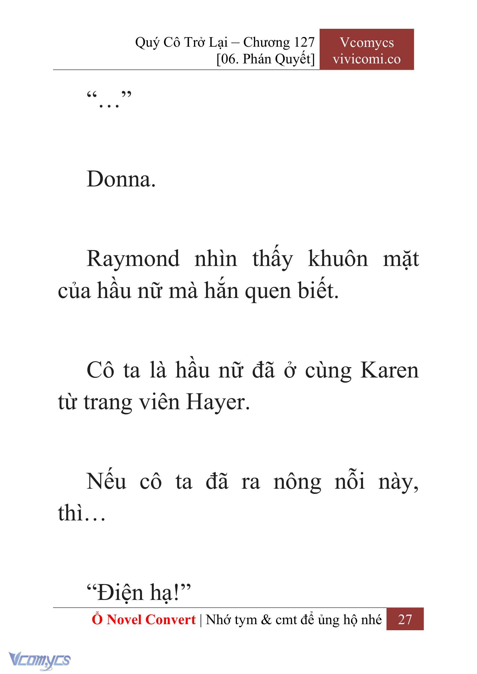 [Novel] Quý Cô Trở Lại Chapter 127 - Trang 30