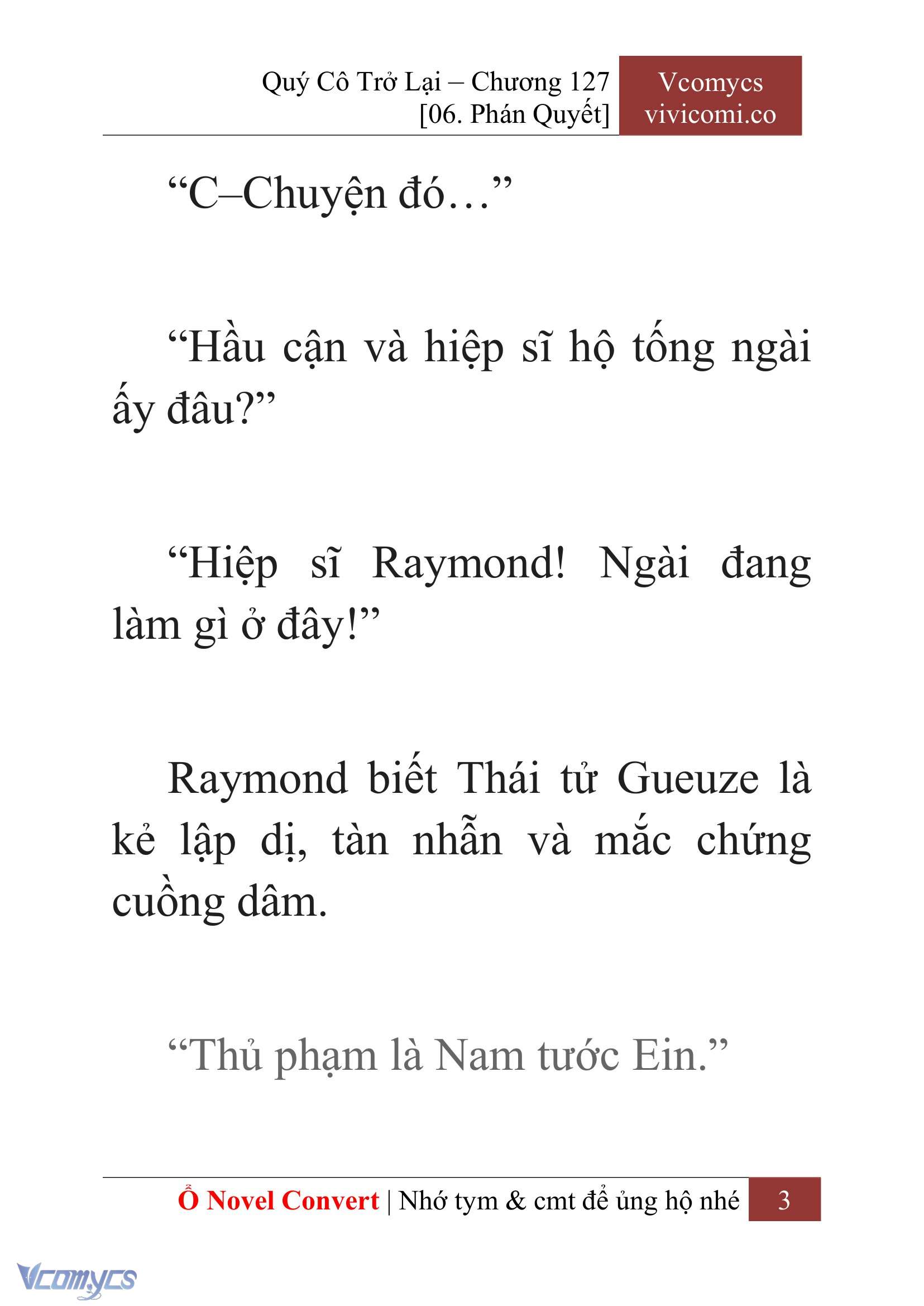 [Novel] Quý Cô Trở Lại Chapter 127 - Trang 6