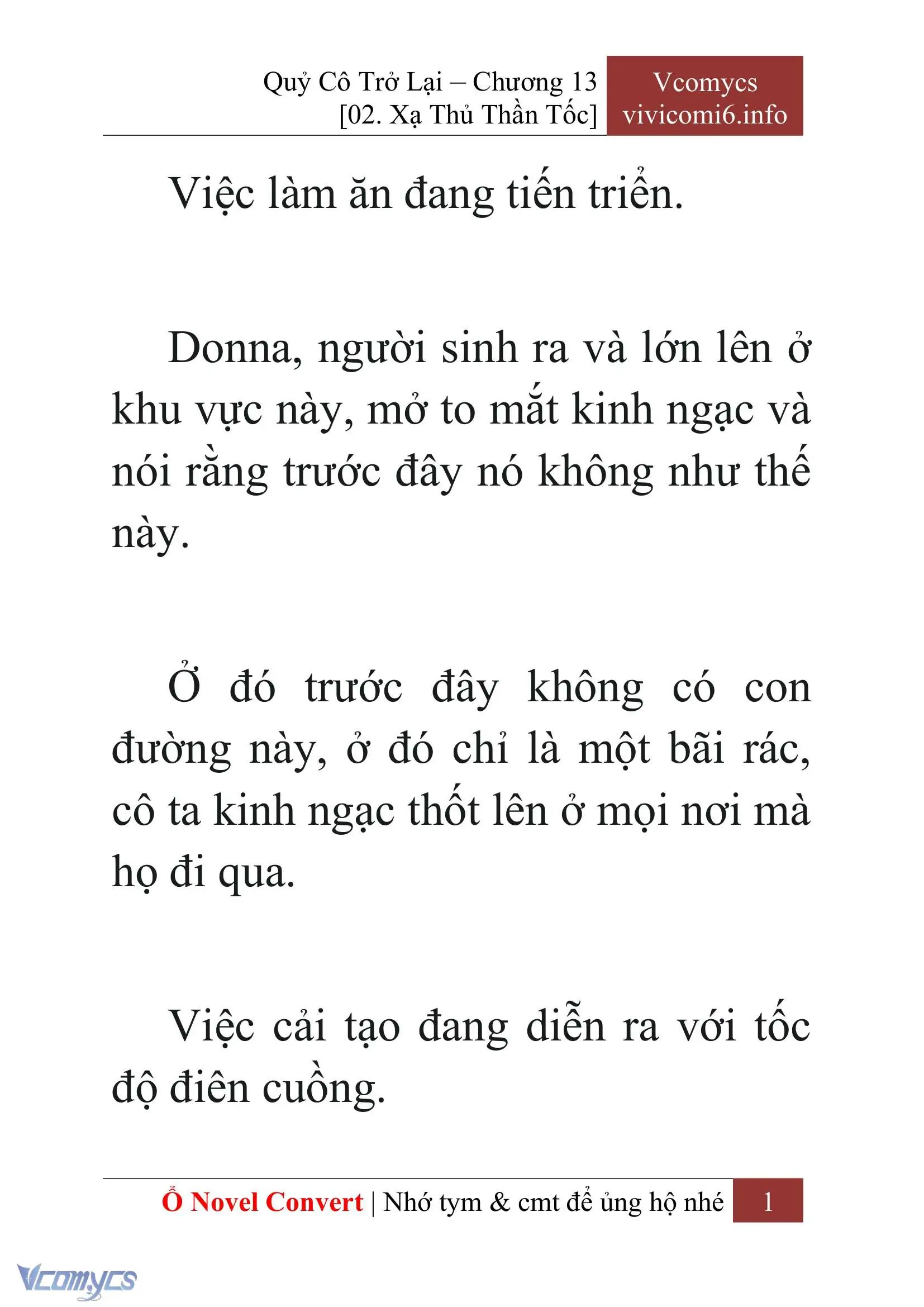 [Novel] Quý Cô Trở Lại Chapter 13 - Trang 4
