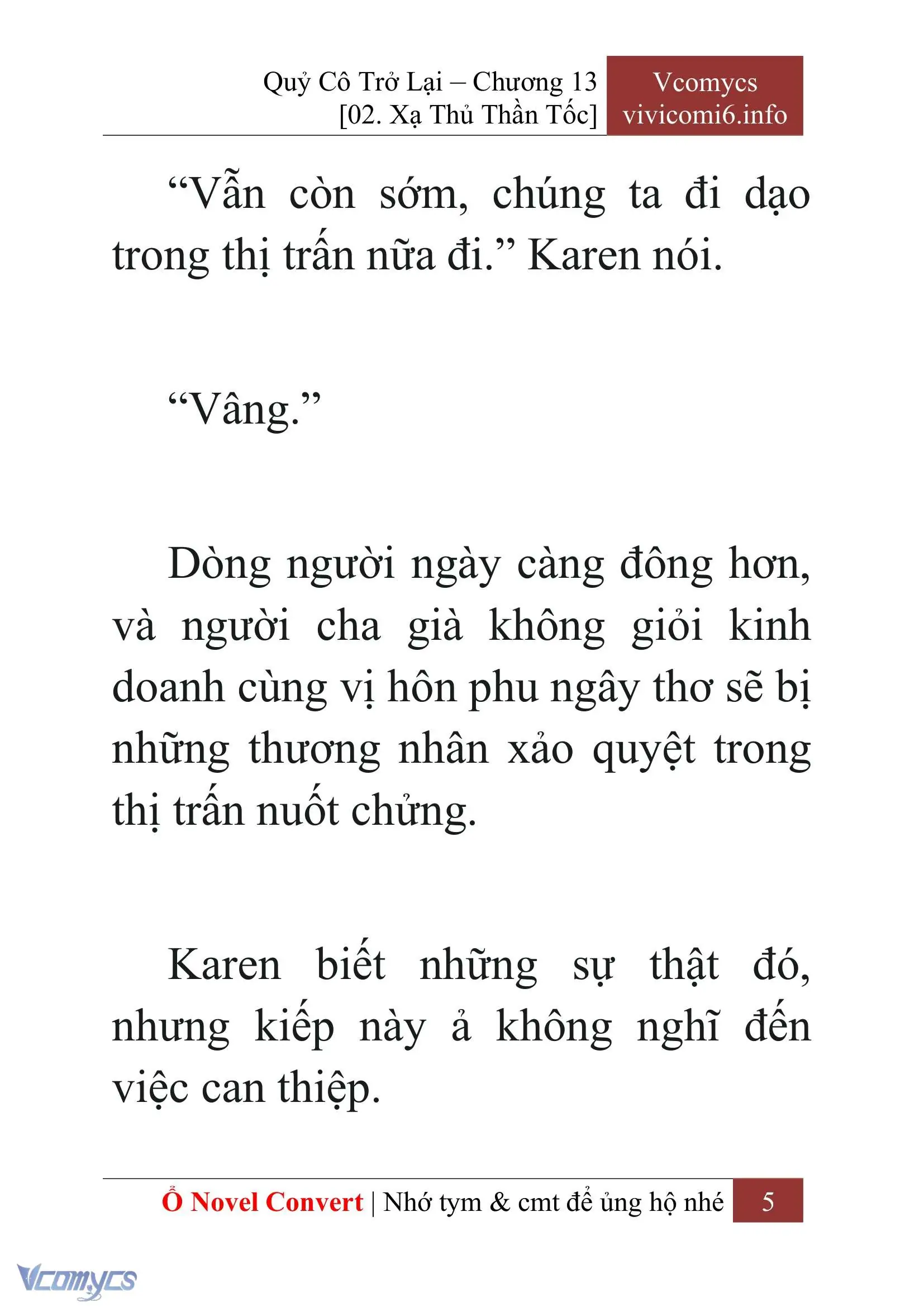 [Novel] Quý Cô Trở Lại Chapter 13 - Trang 8