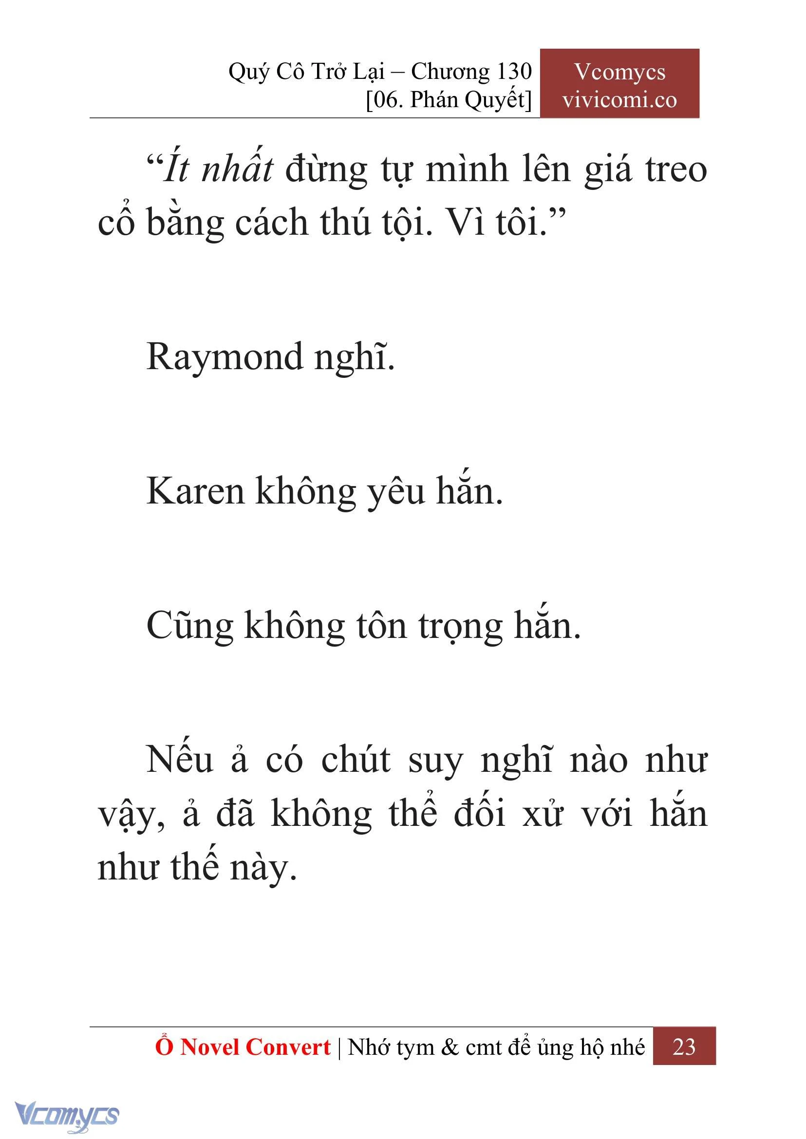 [Novel] Quý Cô Trở Lại Chapter 130 - Trang 26