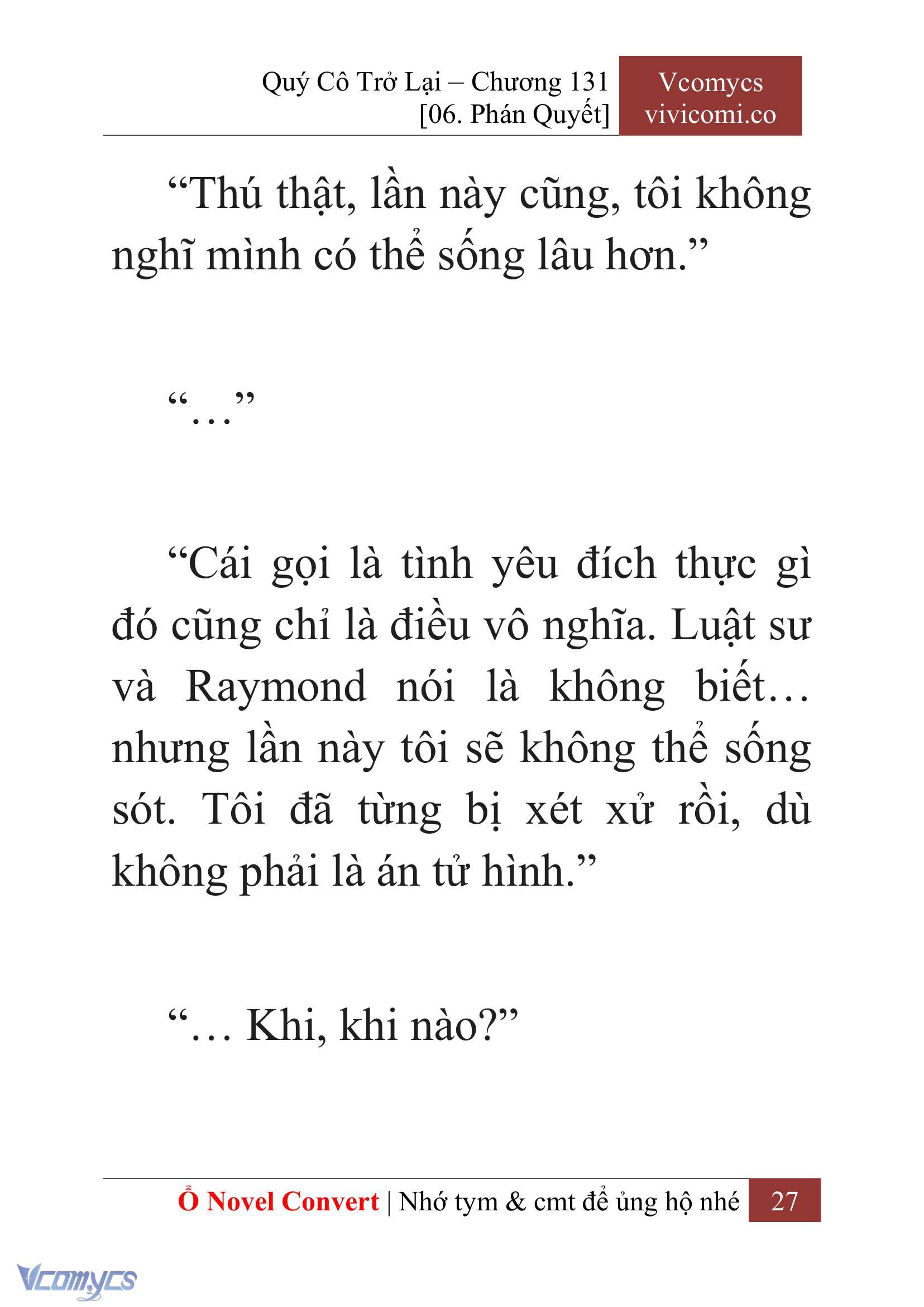 [Novel] Quý Cô Trở Lại Chapter 131 - Trang 30
