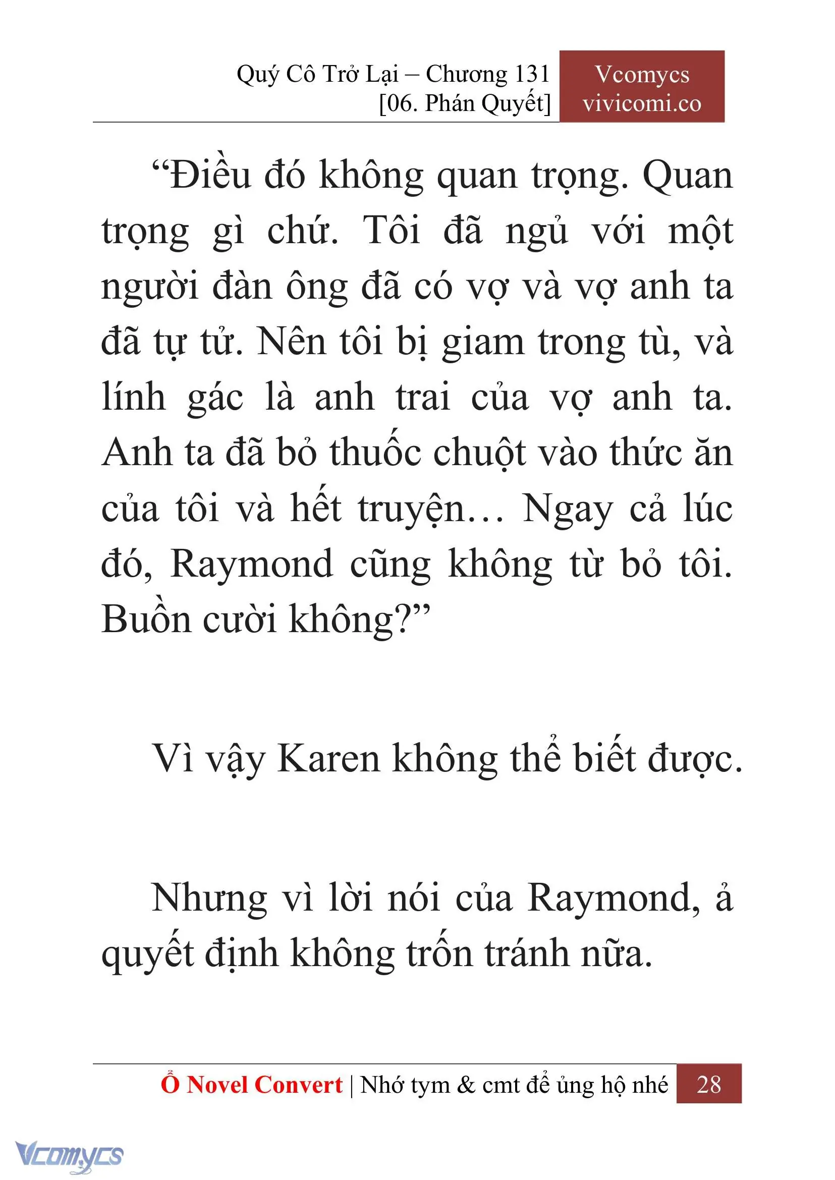 [Novel] Quý Cô Trở Lại Chapter 131 - Trang 31