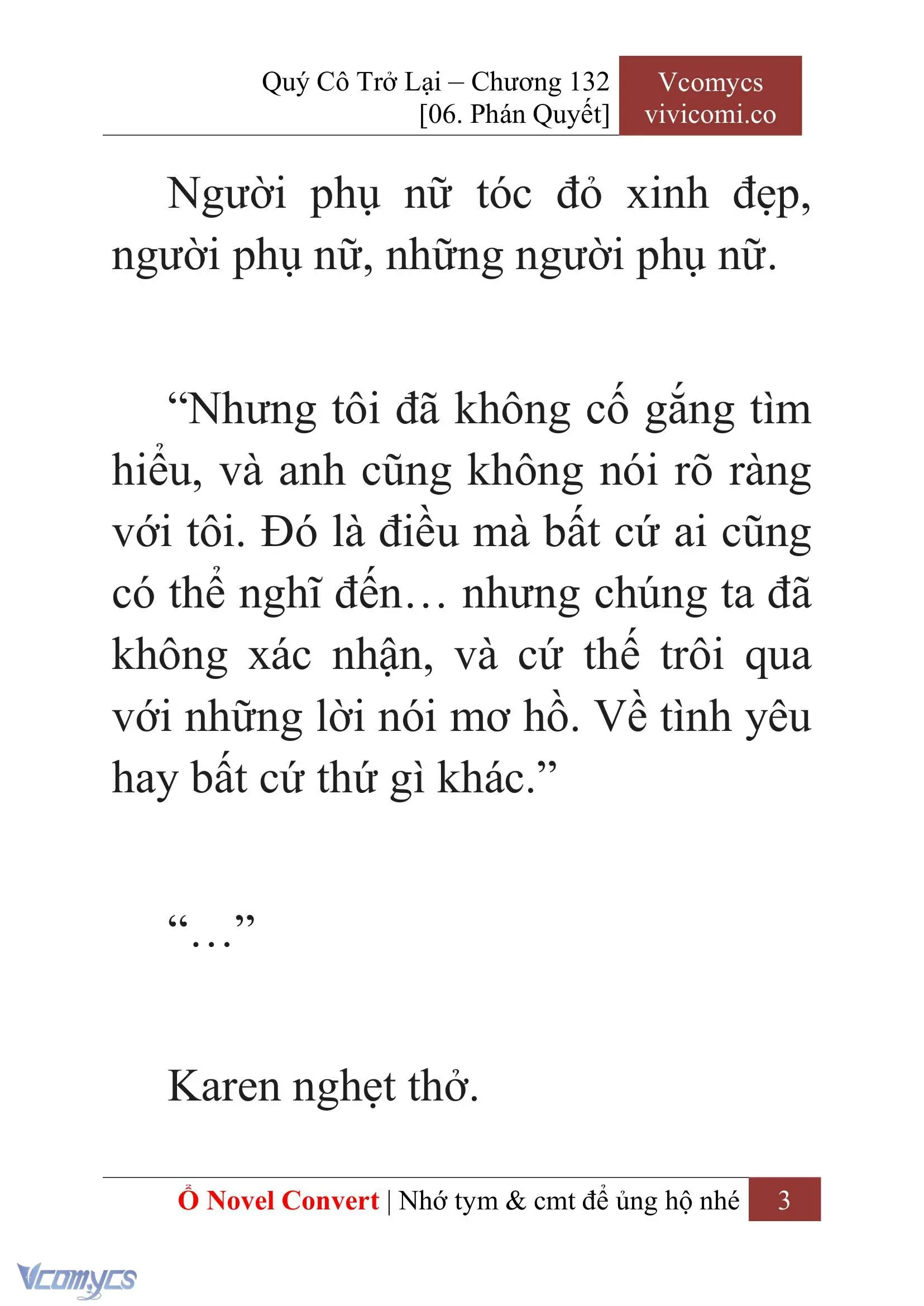 [Novel] Quý Cô Trở Lại Chapter 132 - Trang 6