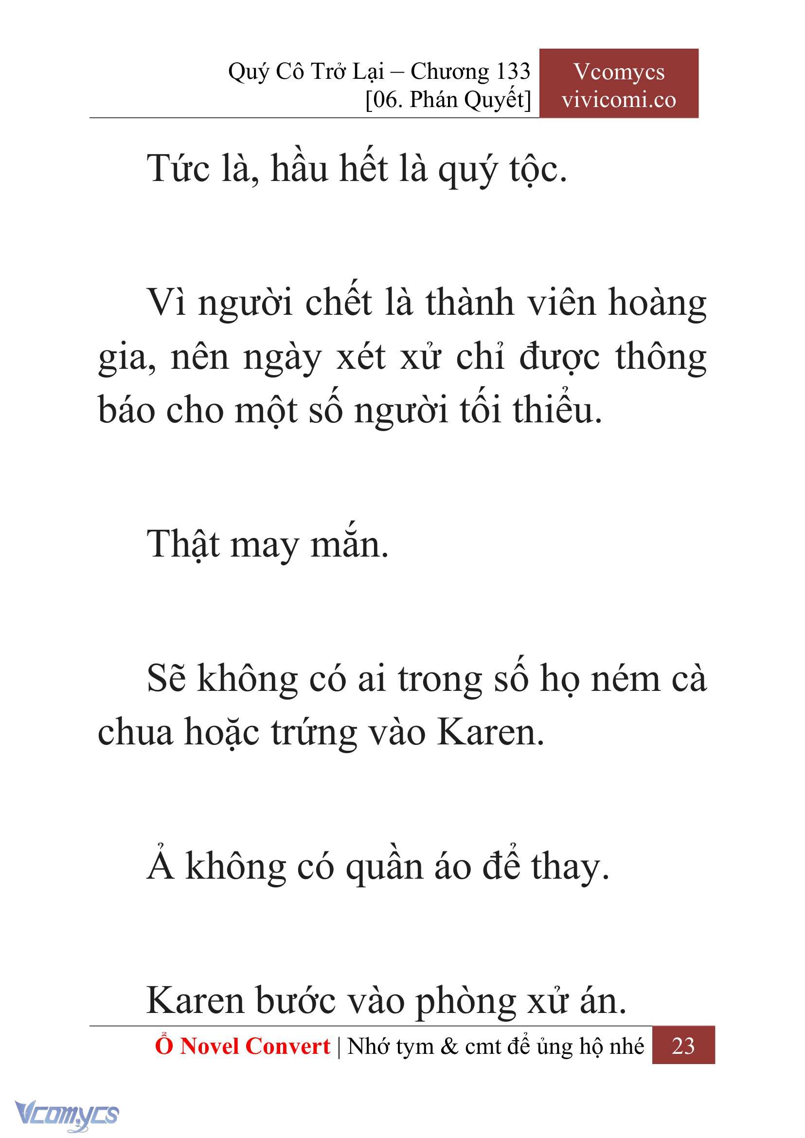 [Novel] Quý Cô Trở Lại Chapter 133 - Trang 26