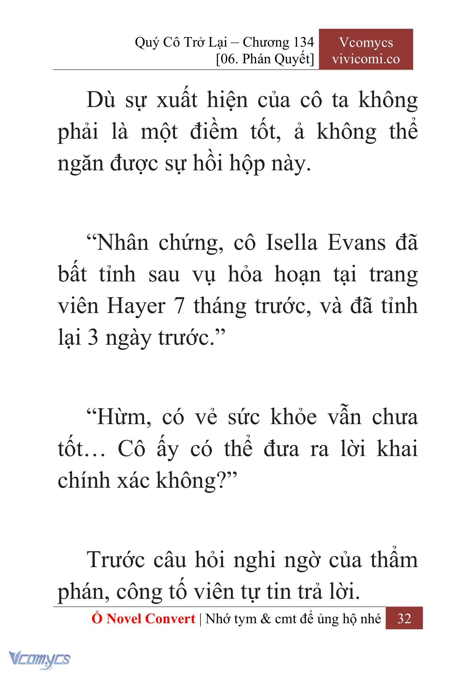 [Novel] Quý Cô Trở Lại Chapter 134 - Trang 35