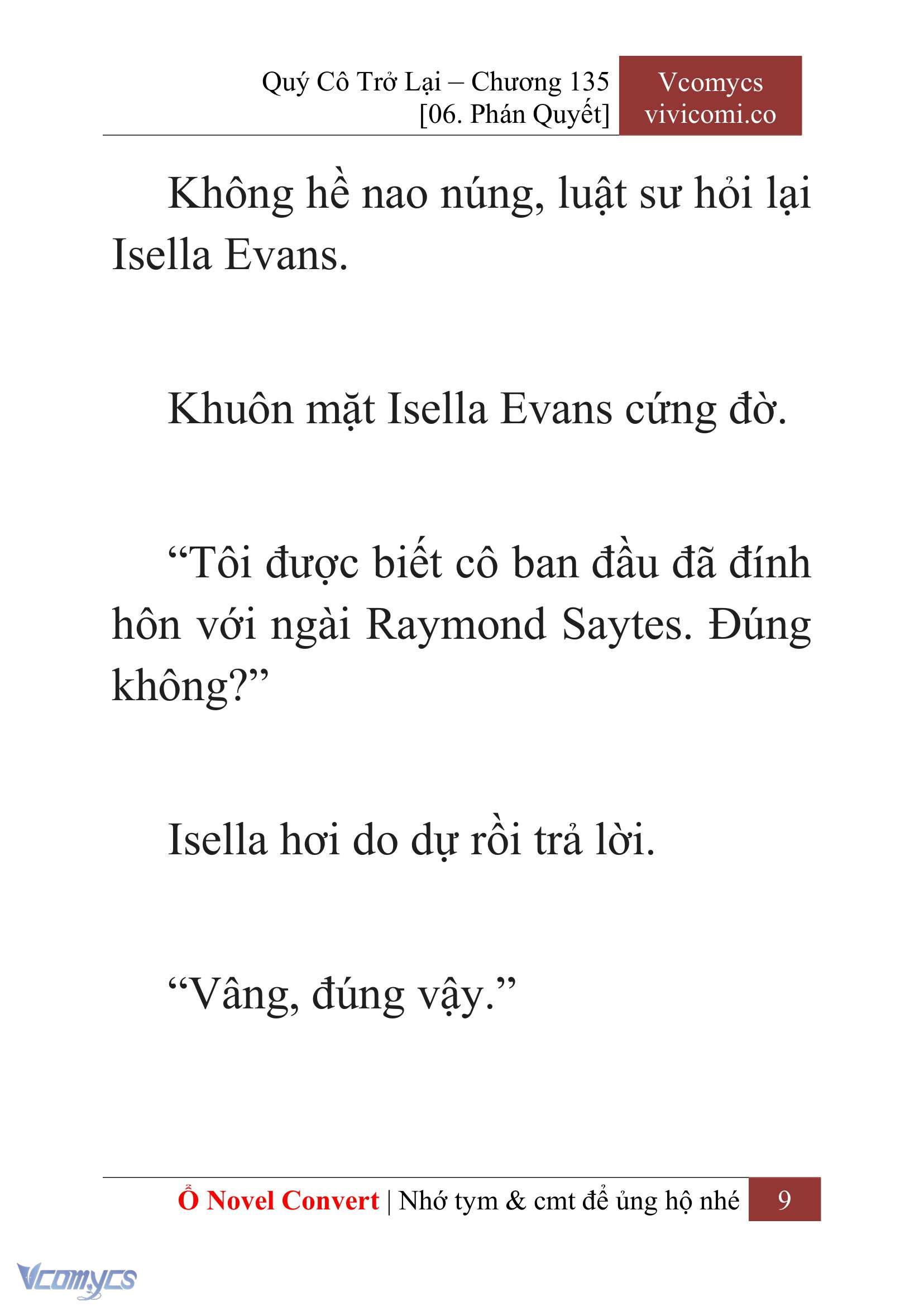 [Novel] Quý Cô Trở Lại Chapter 135 - Trang 12