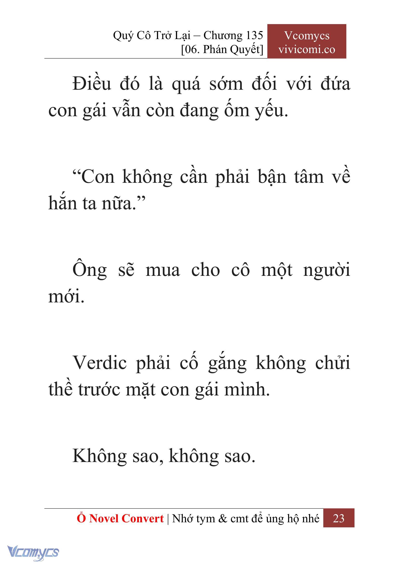 [Novel] Quý Cô Trở Lại Chapter 135 - Trang 26