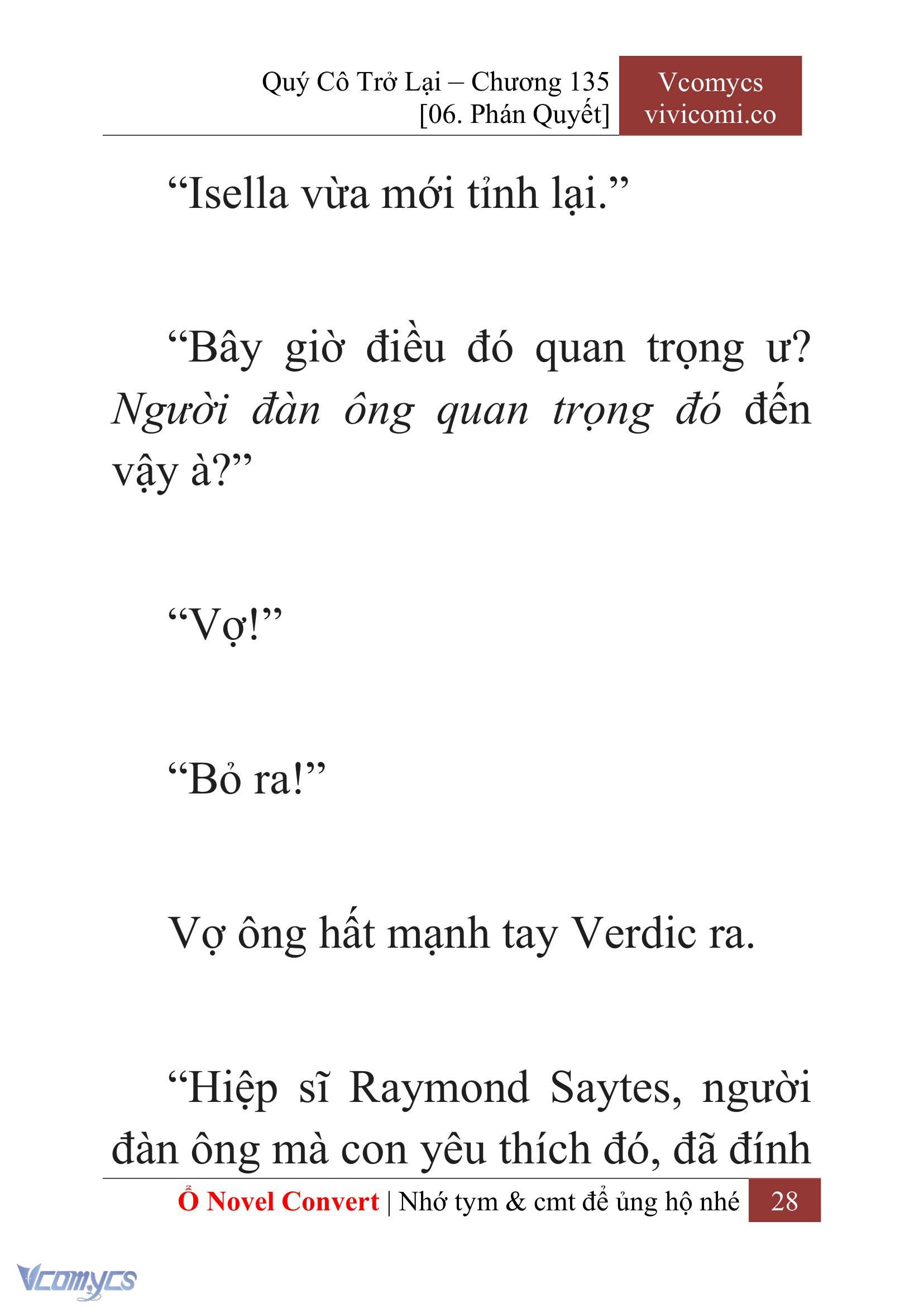 [Novel] Quý Cô Trở Lại Chapter 135 - Trang 31