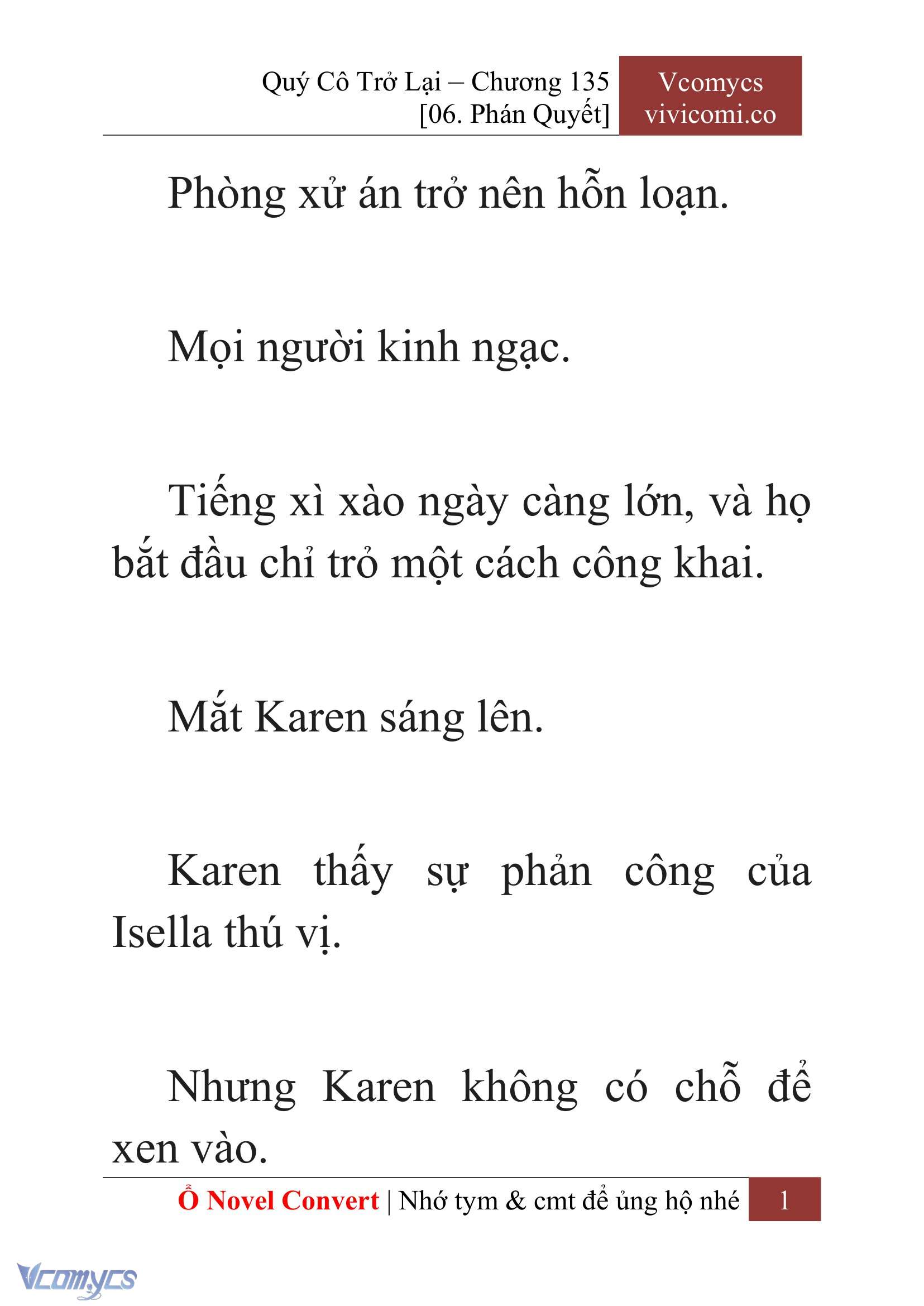 [Novel] Quý Cô Trở Lại Chapter 135 - Trang 4