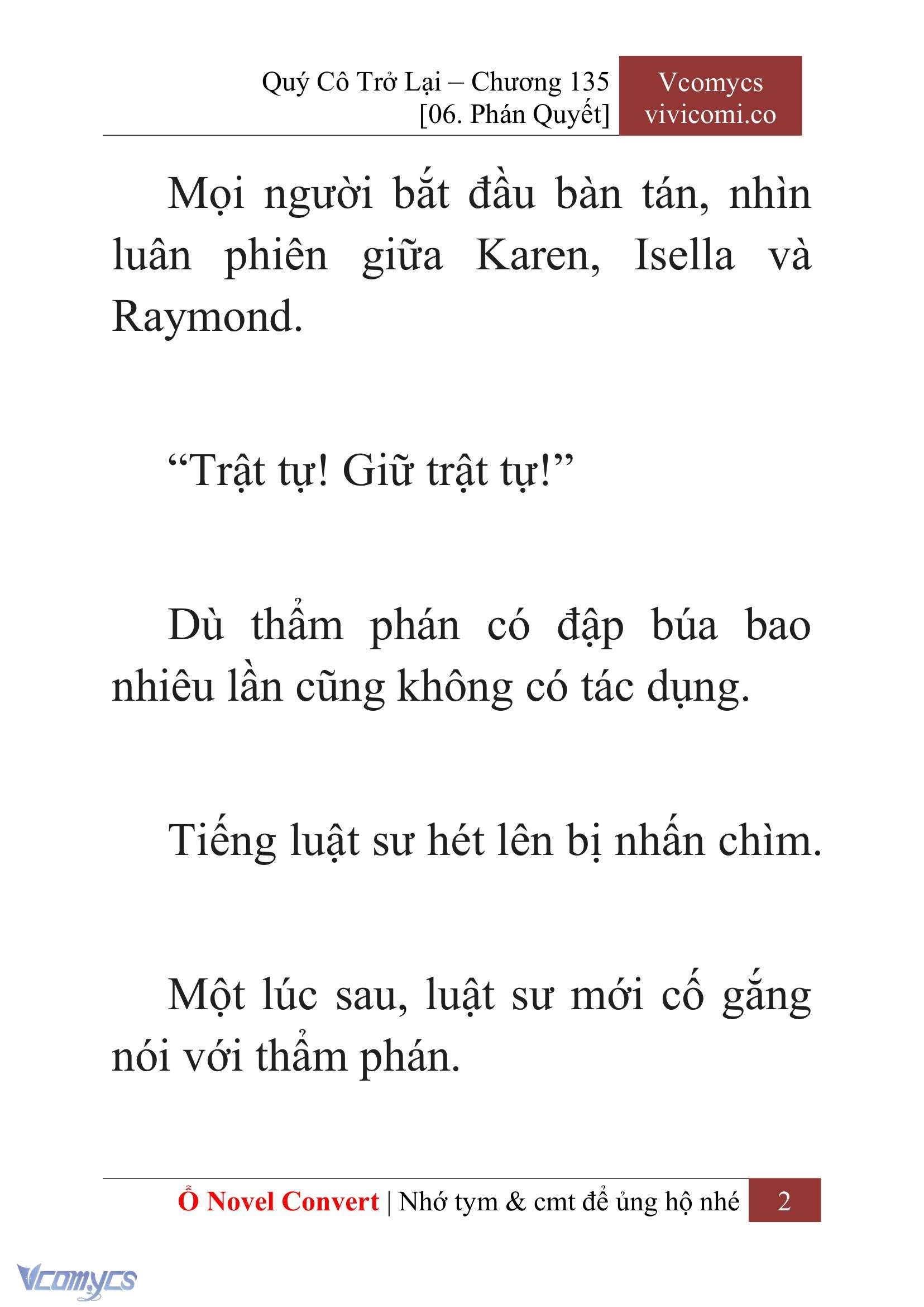 [Novel] Quý Cô Trở Lại Chapter 135 - Trang 5