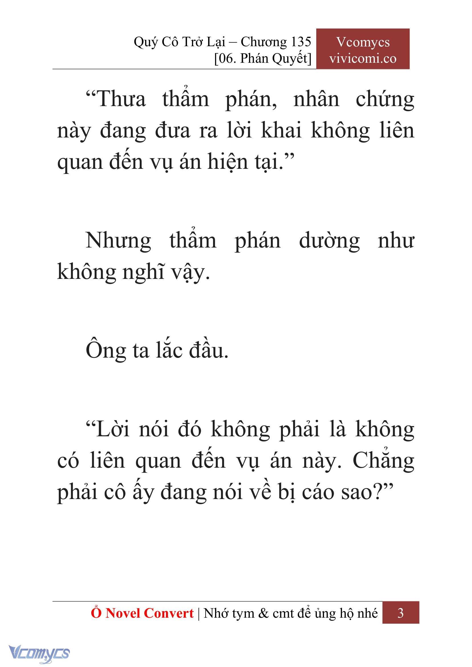 [Novel] Quý Cô Trở Lại Chapter 135 - Trang 6
