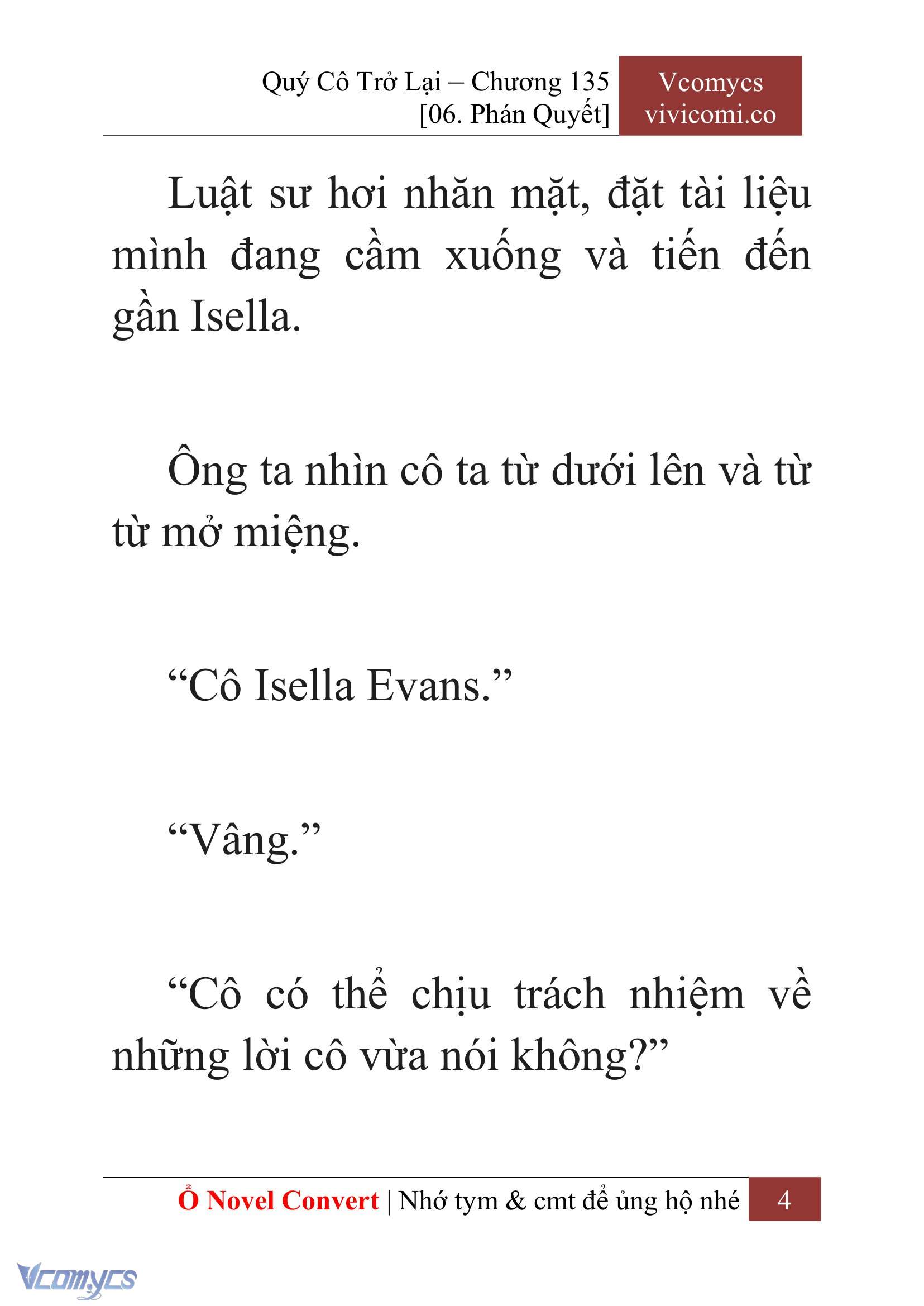 [Novel] Quý Cô Trở Lại Chapter 135 - Trang 7