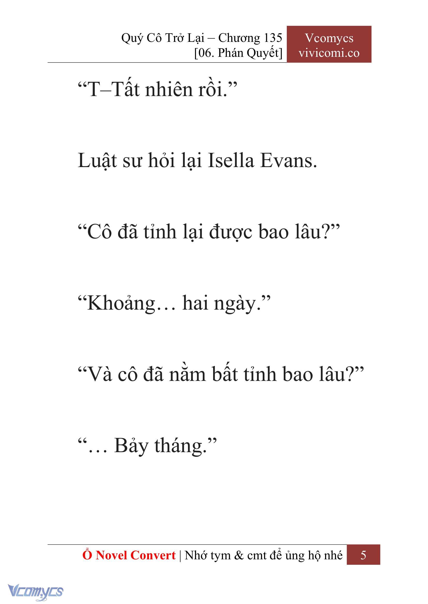 [Novel] Quý Cô Trở Lại Chapter 135 - Trang 8