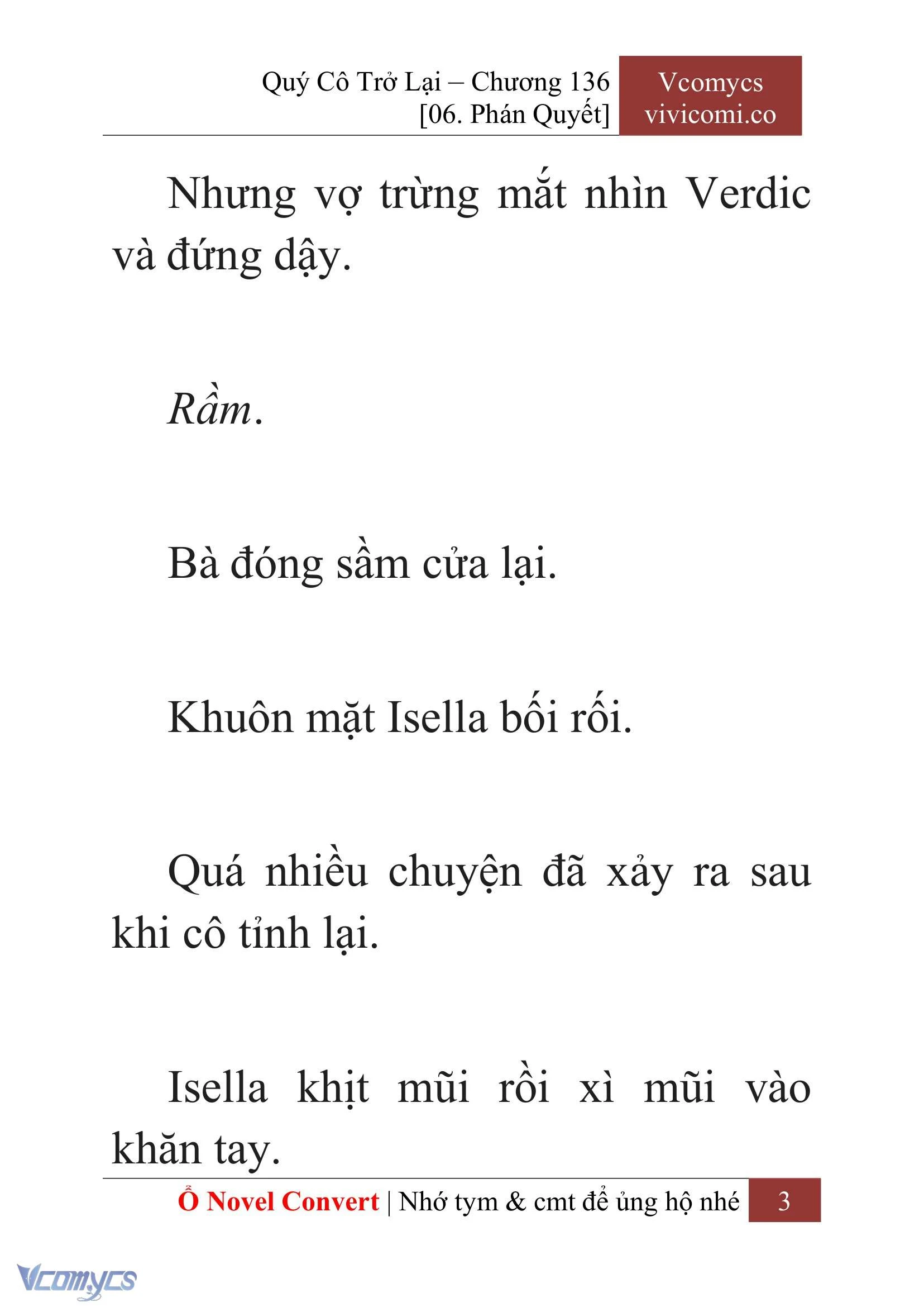 [Novel] Quý Cô Trở Lại Chapter 136 - Trang 6