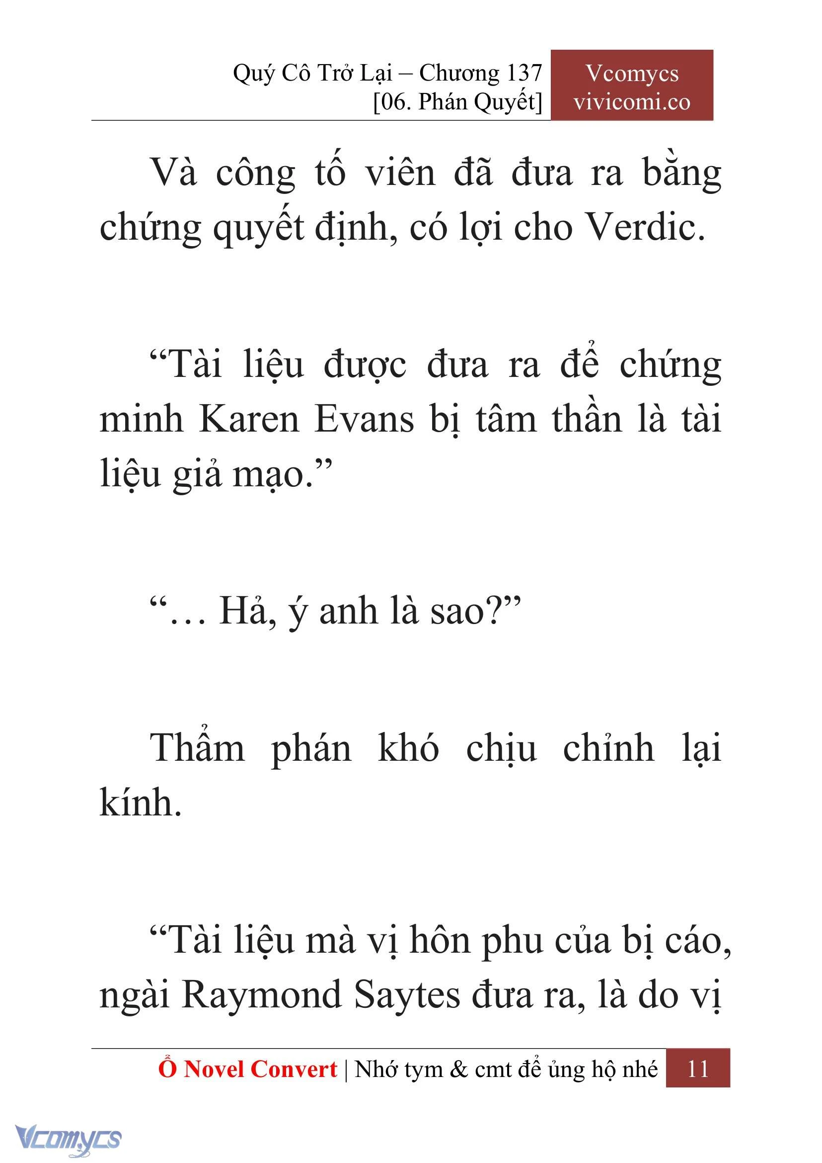 [Novel] Quý Cô Trở Lại Chapter 137 - Trang 14
