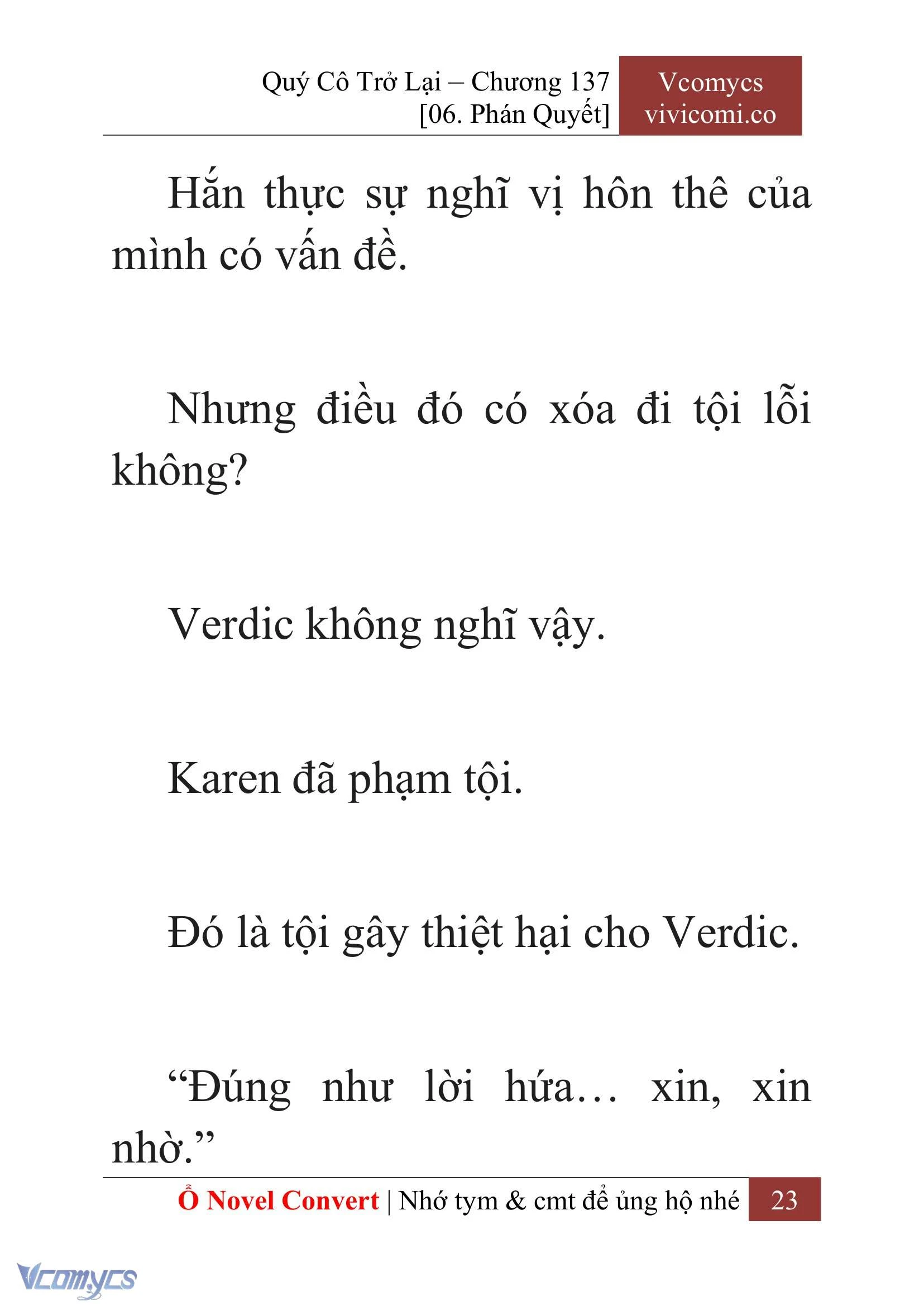 [Novel] Quý Cô Trở Lại Chapter 137 - Trang 26