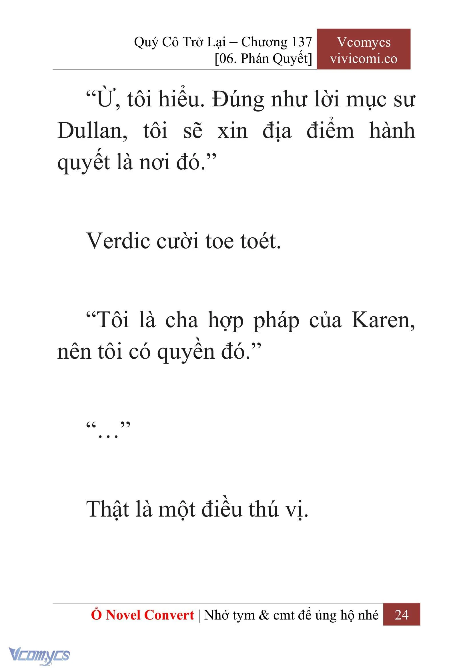 [Novel] Quý Cô Trở Lại Chapter 137 - Trang 27