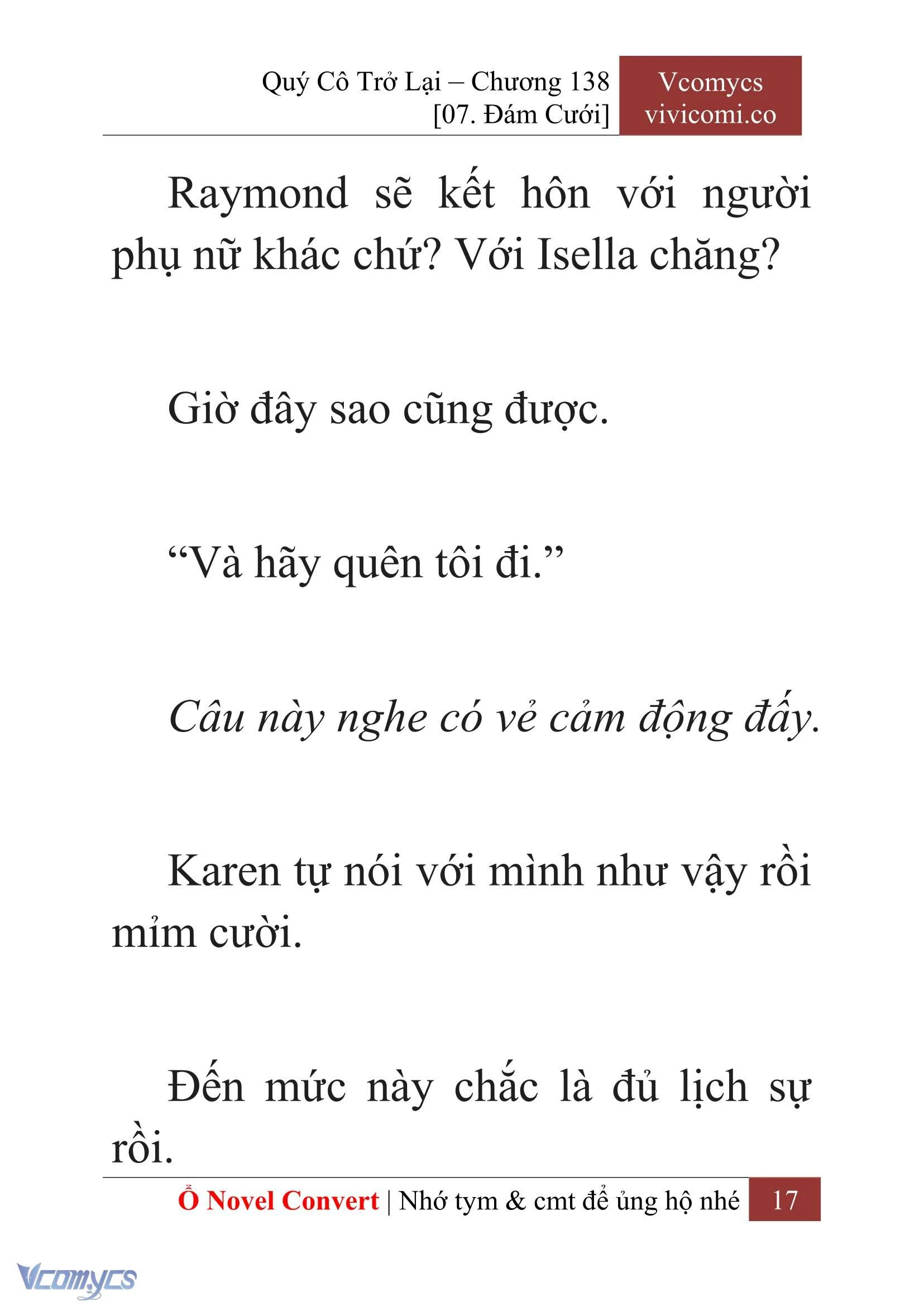 [Novel] Quý Cô Trở Lại Chapter 138 - Trang 20