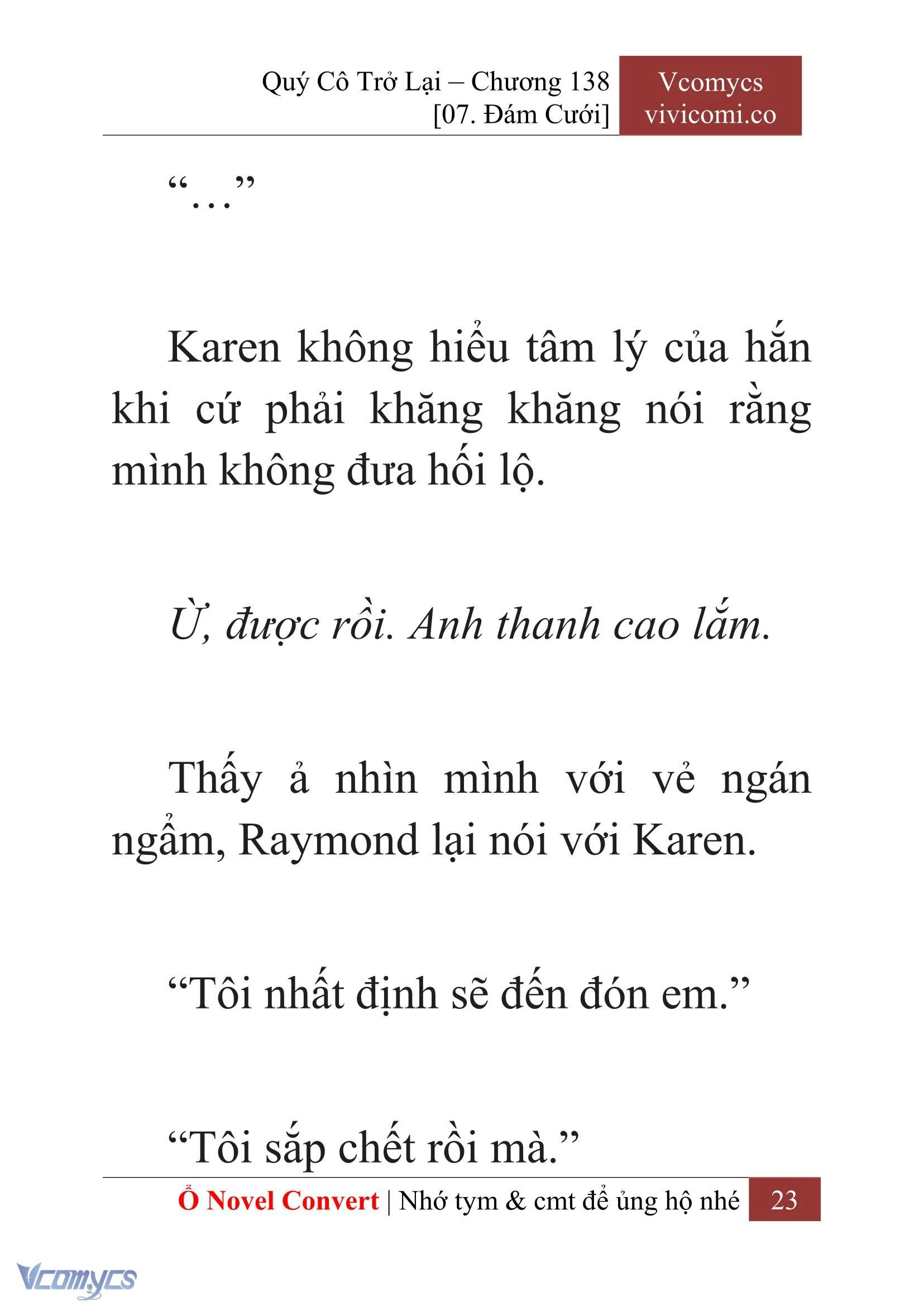 [Novel] Quý Cô Trở Lại Chapter 138 - Trang 26