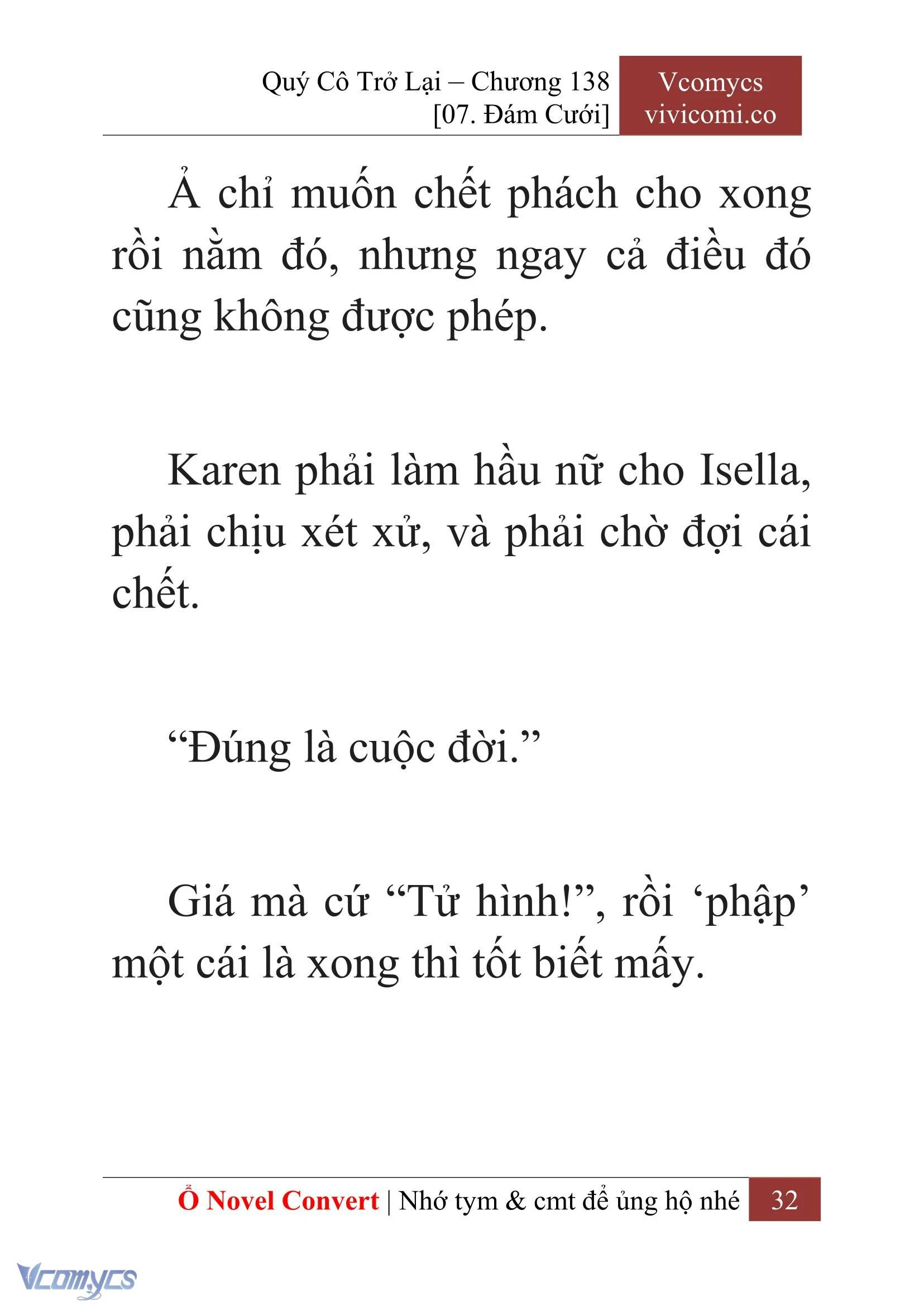 [Novel] Quý Cô Trở Lại Chapter 138 - Trang 35