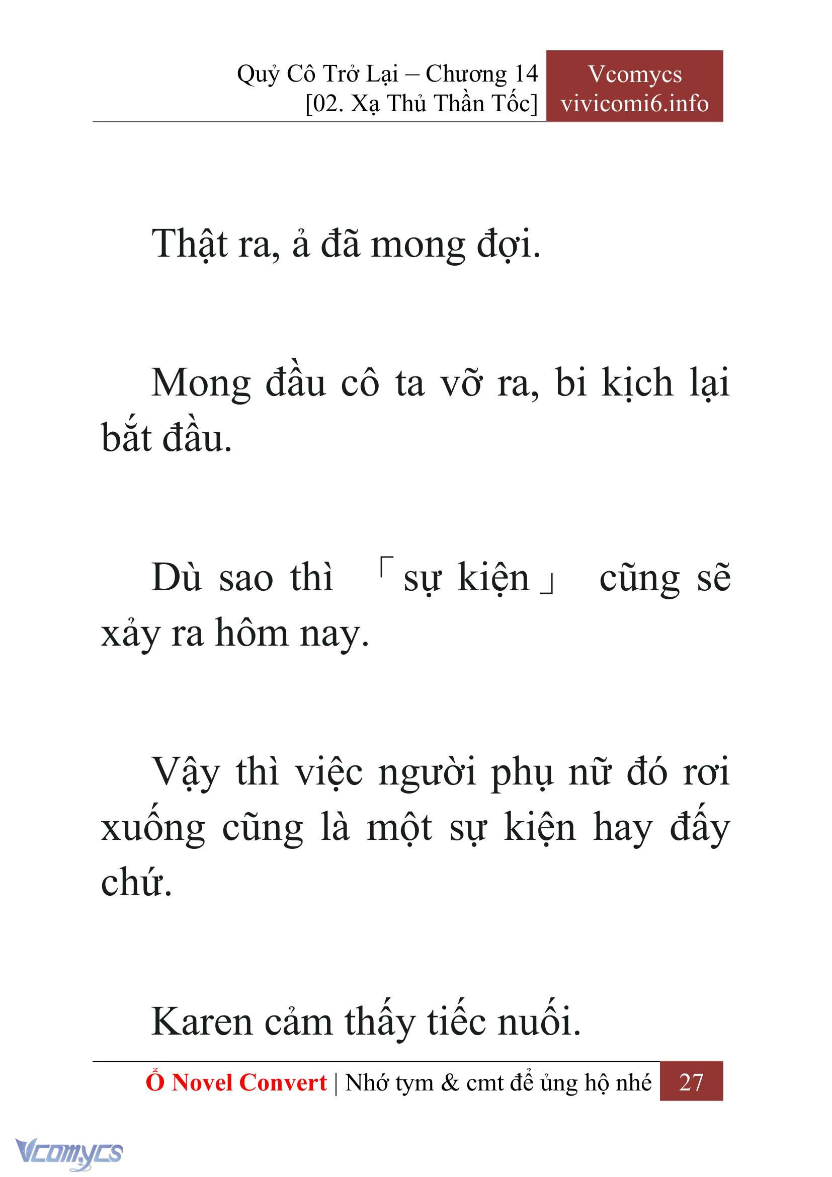 [Novel] Quý Cô Trở Lại Chapter 14 - Trang 30