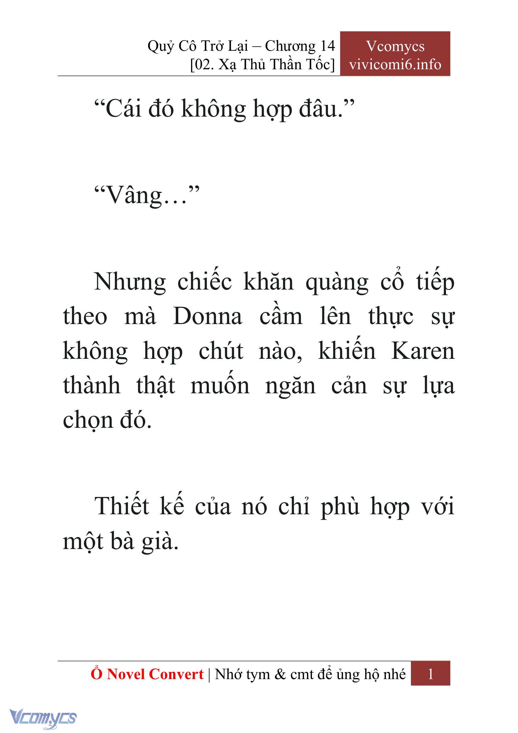 [Novel] Quý Cô Trở Lại Chapter 14 - Trang 4