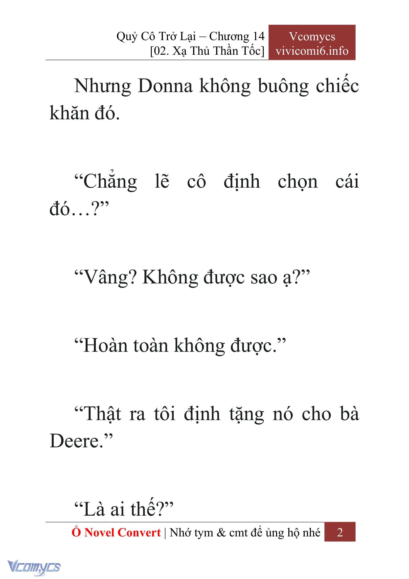 [Novel] Quý Cô Trở Lại Chapter 14 - Trang 5
