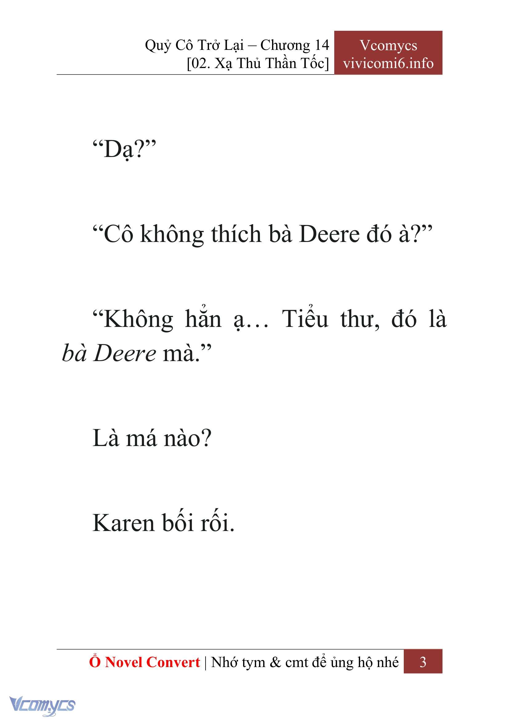 [Novel] Quý Cô Trở Lại Chapter 14 - Trang 6