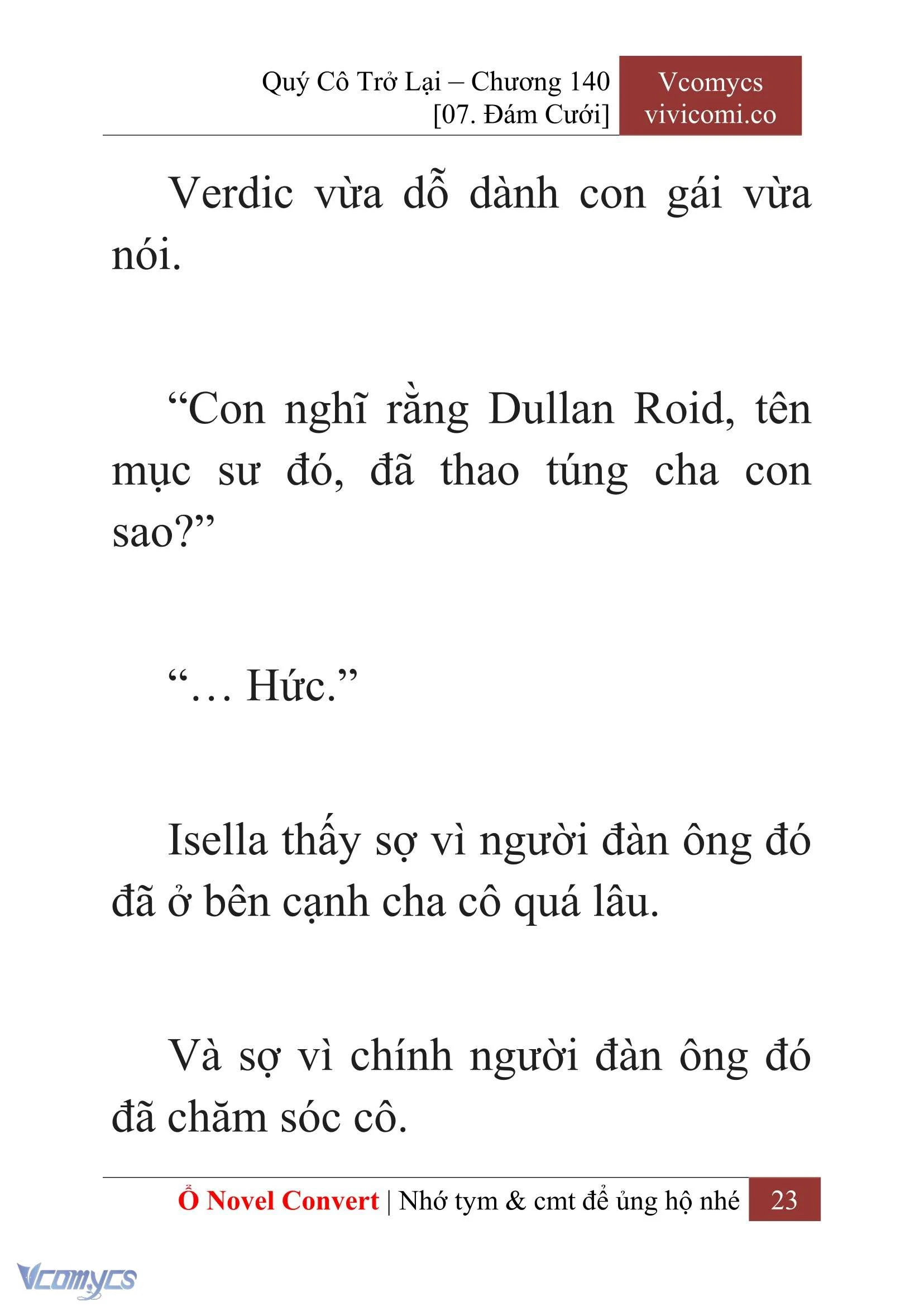 [Novel] Quý Cô Trở Lại Chapter 140 - Trang 26