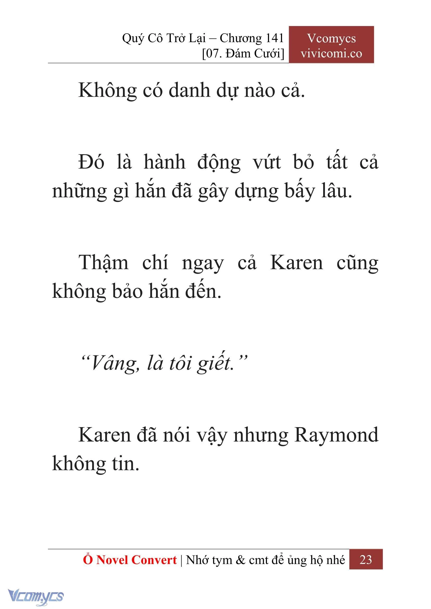 [Novel] Quý Cô Trở Lại Chapter 141 - Trang 26