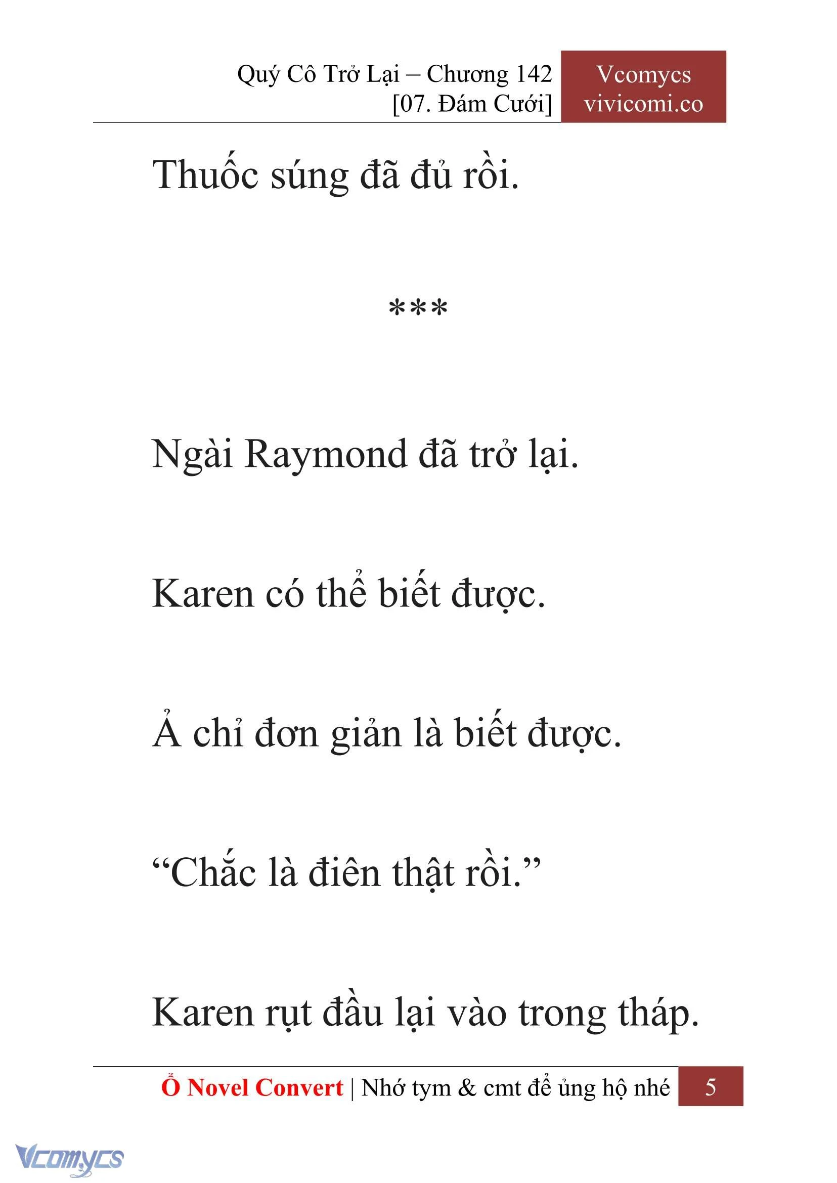 [Novel] Quý Cô Trở Lại Chapter 142 - Trang 8