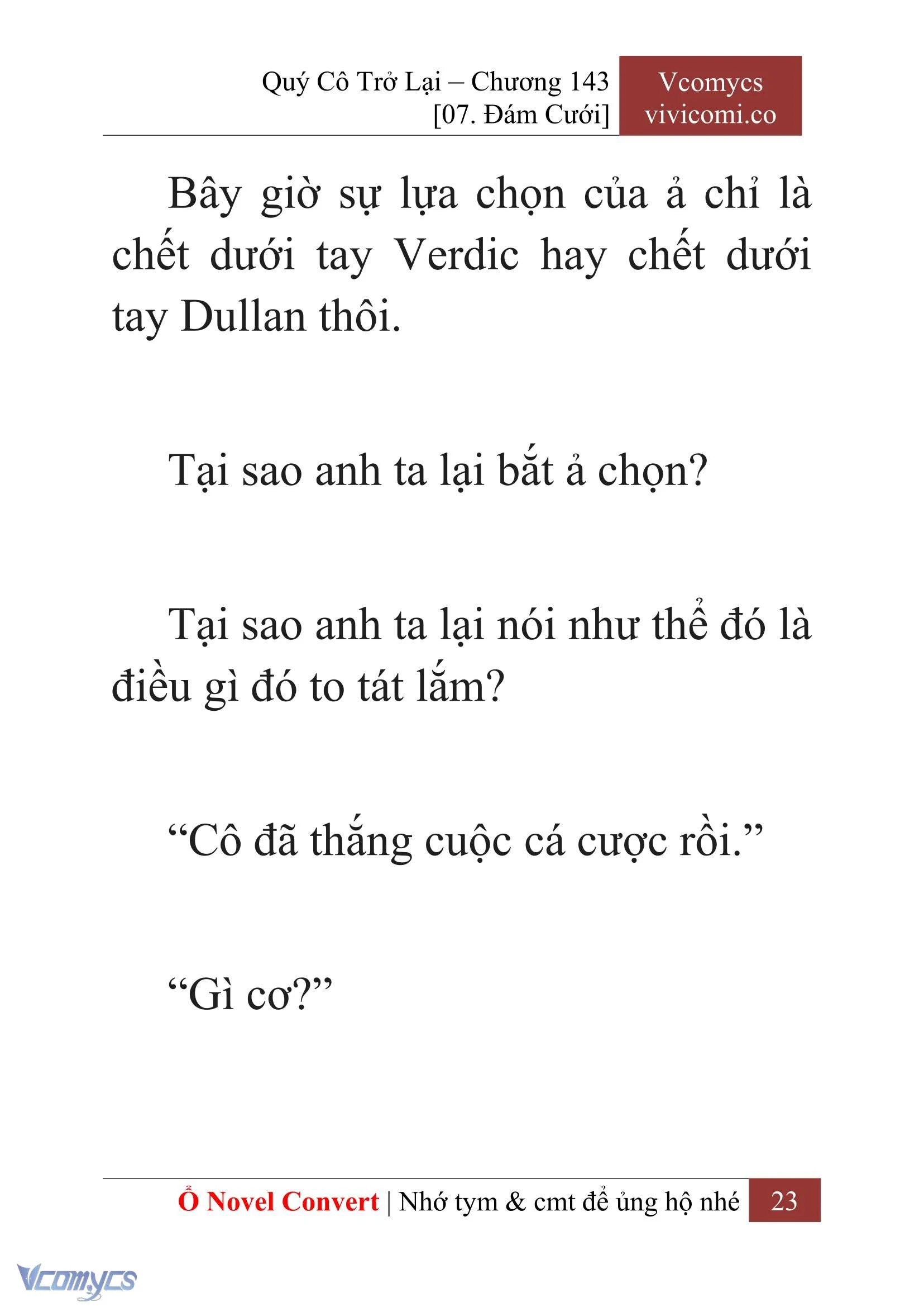 [Novel] Quý Cô Trở Lại Chapter 143 - Trang 26