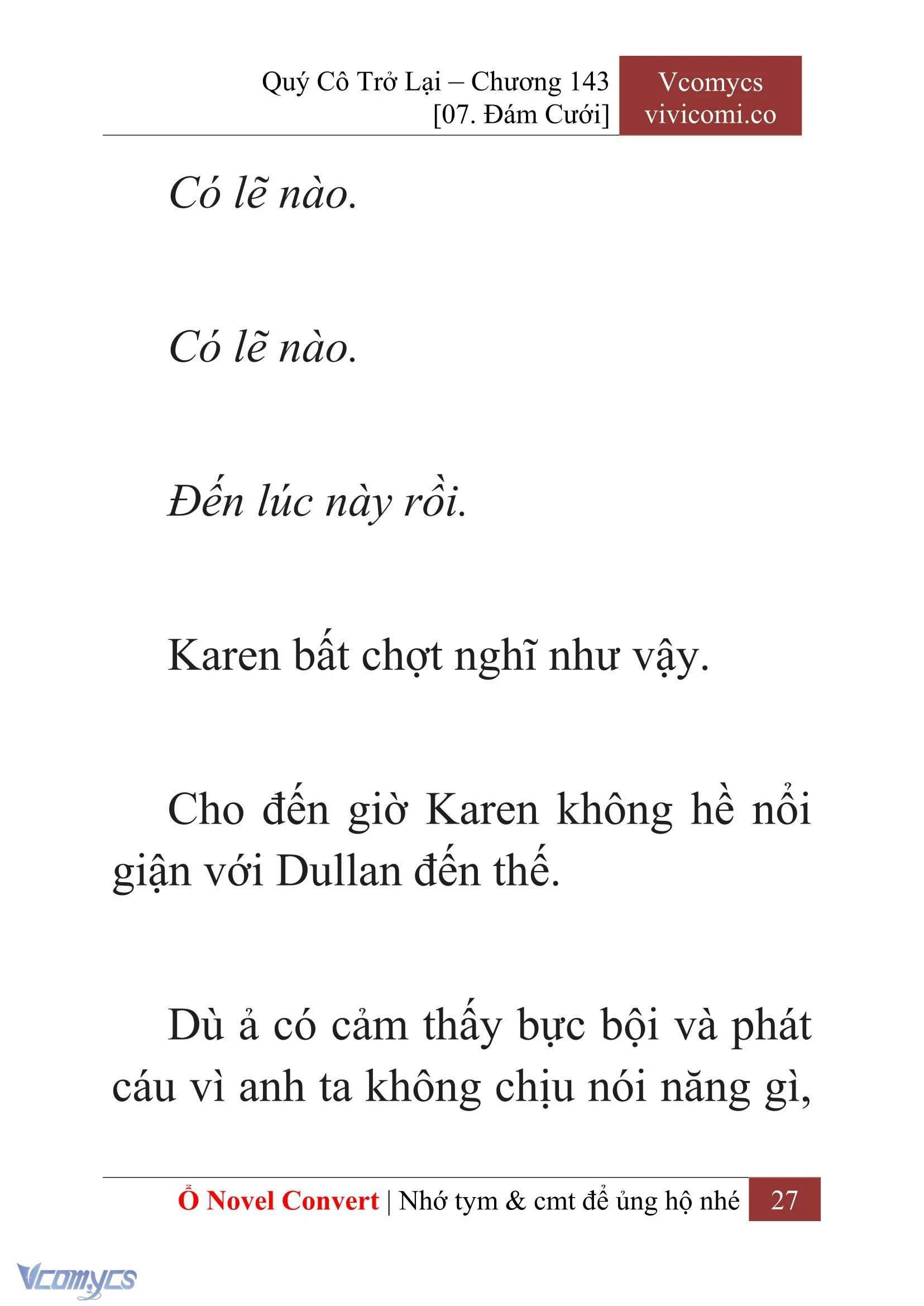 [Novel] Quý Cô Trở Lại Chapter 143 - Trang 30