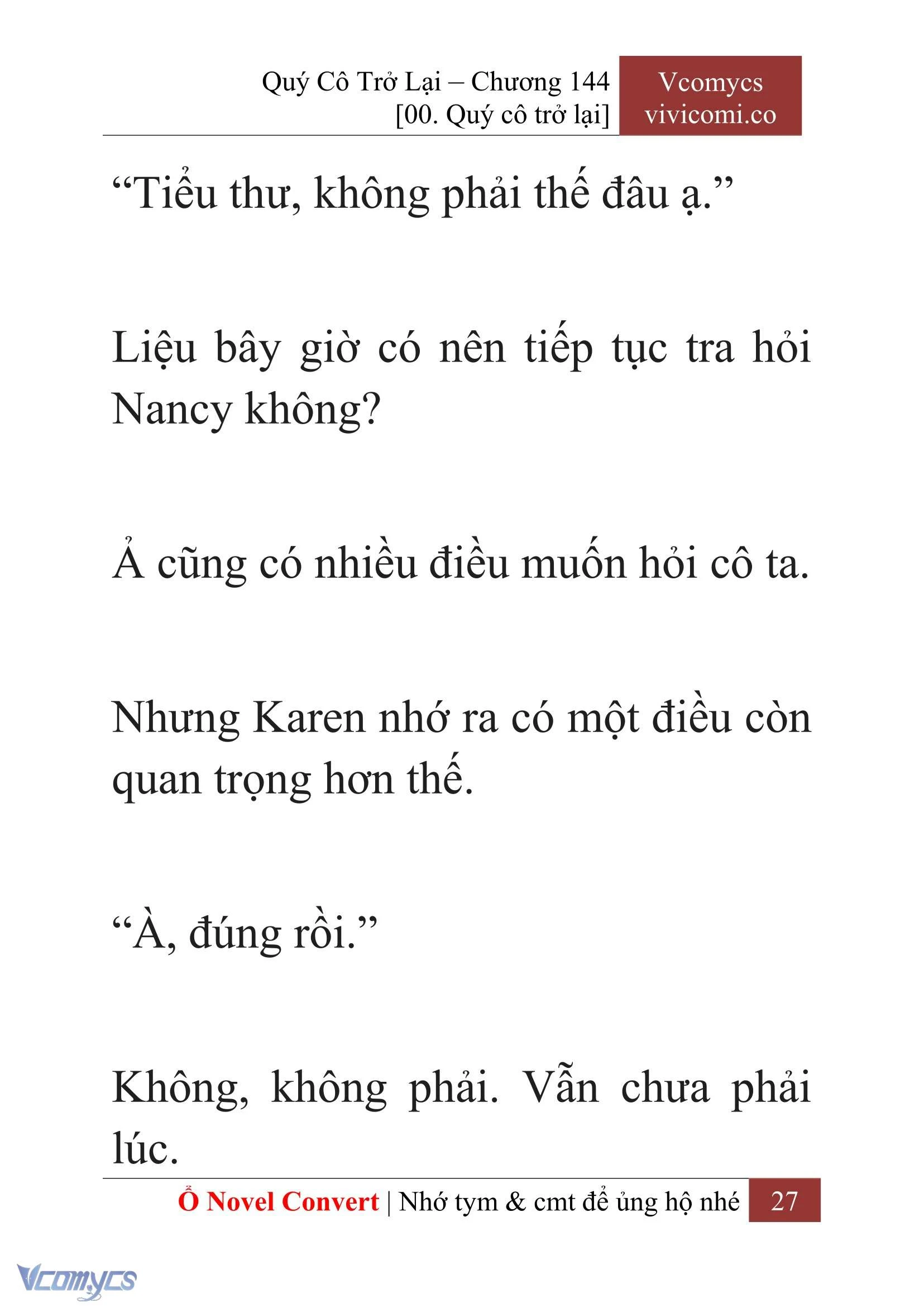 [Novel] Quý Cô Trở Lại Chapter 144 - Trang 30