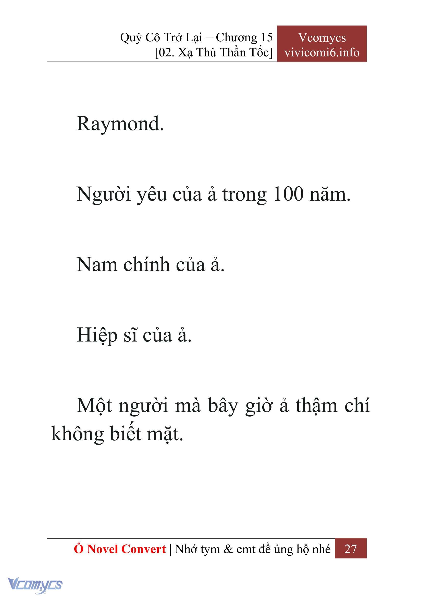 [Novel] Quý Cô Trở Lại Chapter 15 - Trang 30